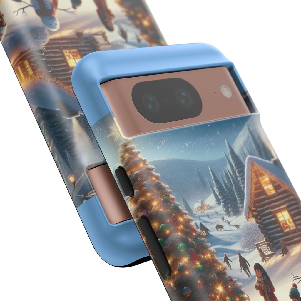 Winter Wonderland Phone Case, Holiday Gift for Him/Her, Cute Christmas Phone Cover, Unique Winter Scene Case, Festive Tech Accessories