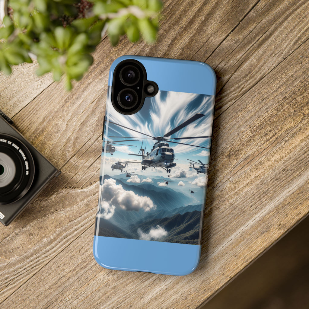 Tough Cases - Helicopter Design Phone Case, Military Style Cover, Unique Gift for Aviation Lovers, Durable Phone Protector, Hobbyist [...]
