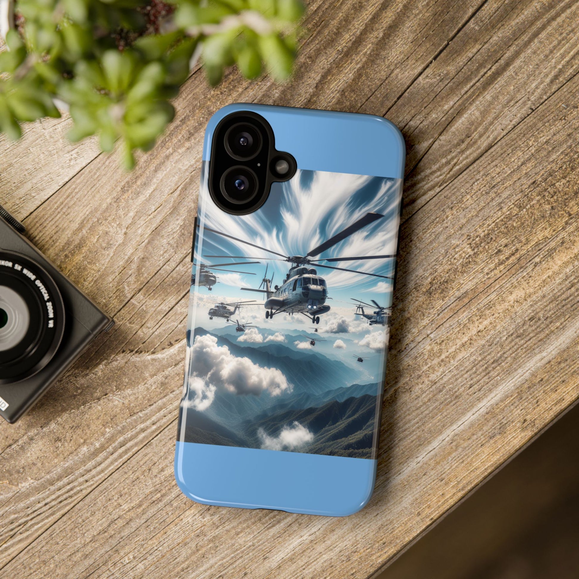 Tough Cases - Helicopter Design Phone Case, Military Style Cover, Unique Gift for Aviation Lovers, Durable Phone Protector, Hobbyist [...]