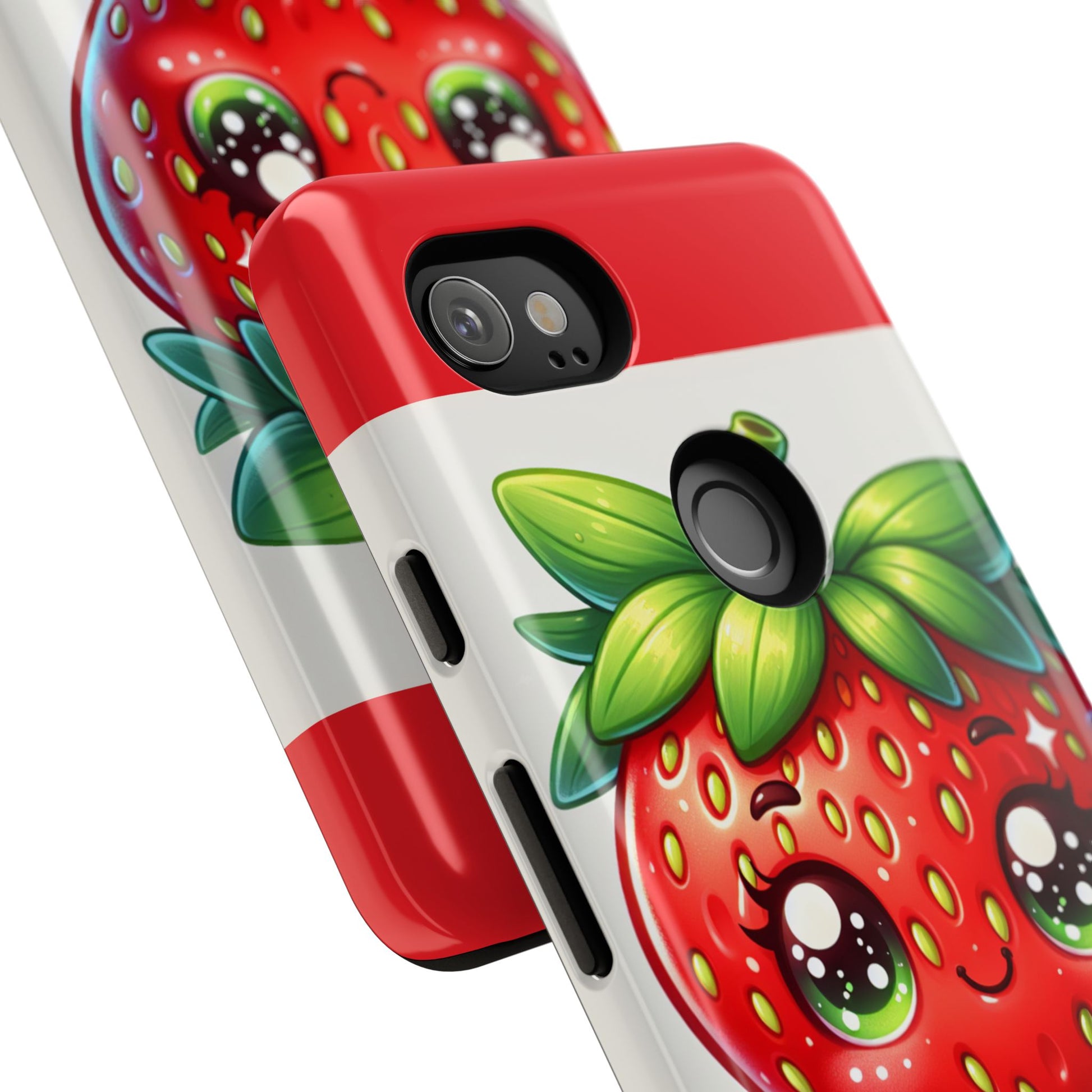 Cute Strawberry iPhone Case, Tough Phone Cases, Stylish Accessories, Fun Design for Kids and Adults, Perfect Gift for All Occasions