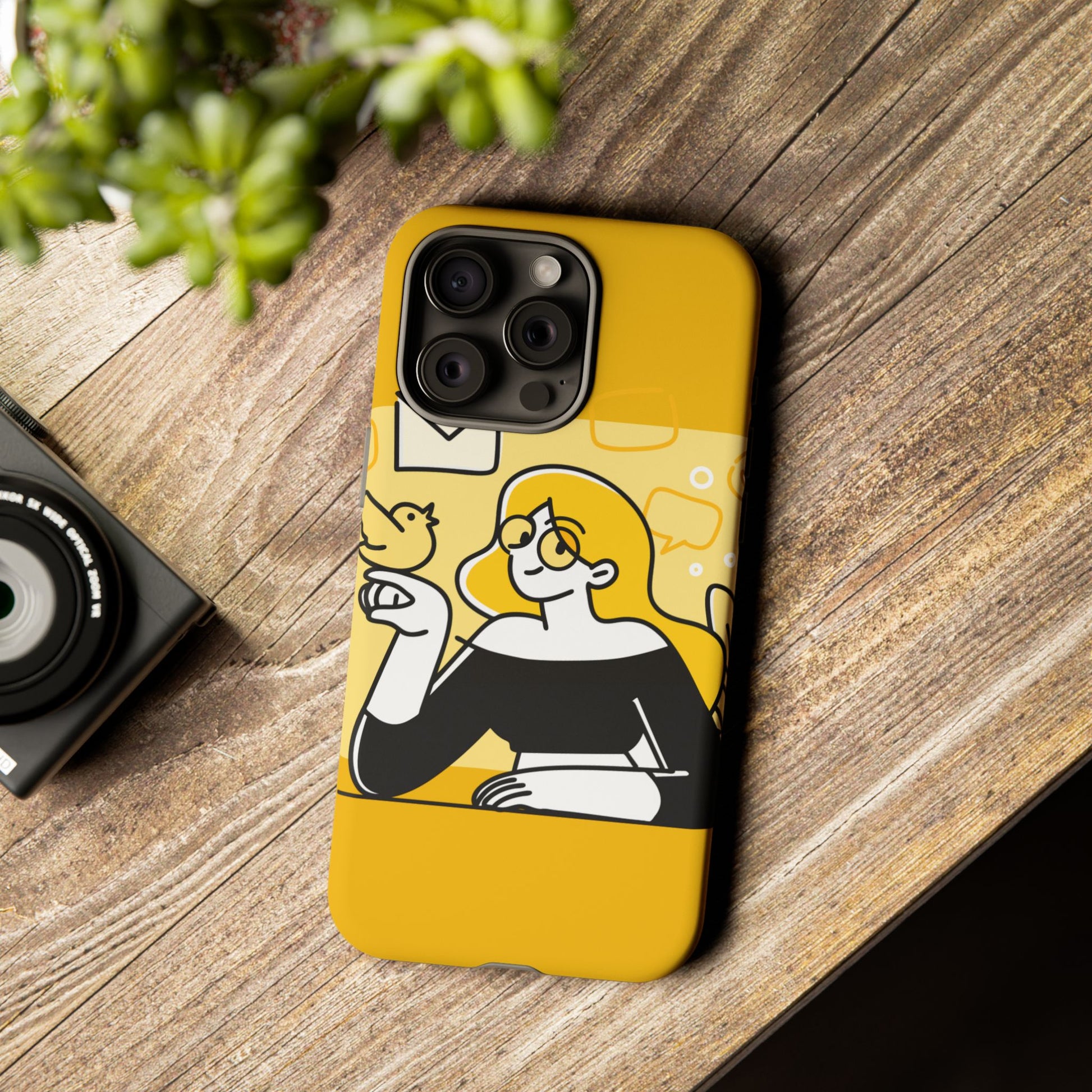 Chic Phone Case with Playful Design, Smartphone Cover, Unique Gift, Trendy Accessory, Eco-Friendly Case