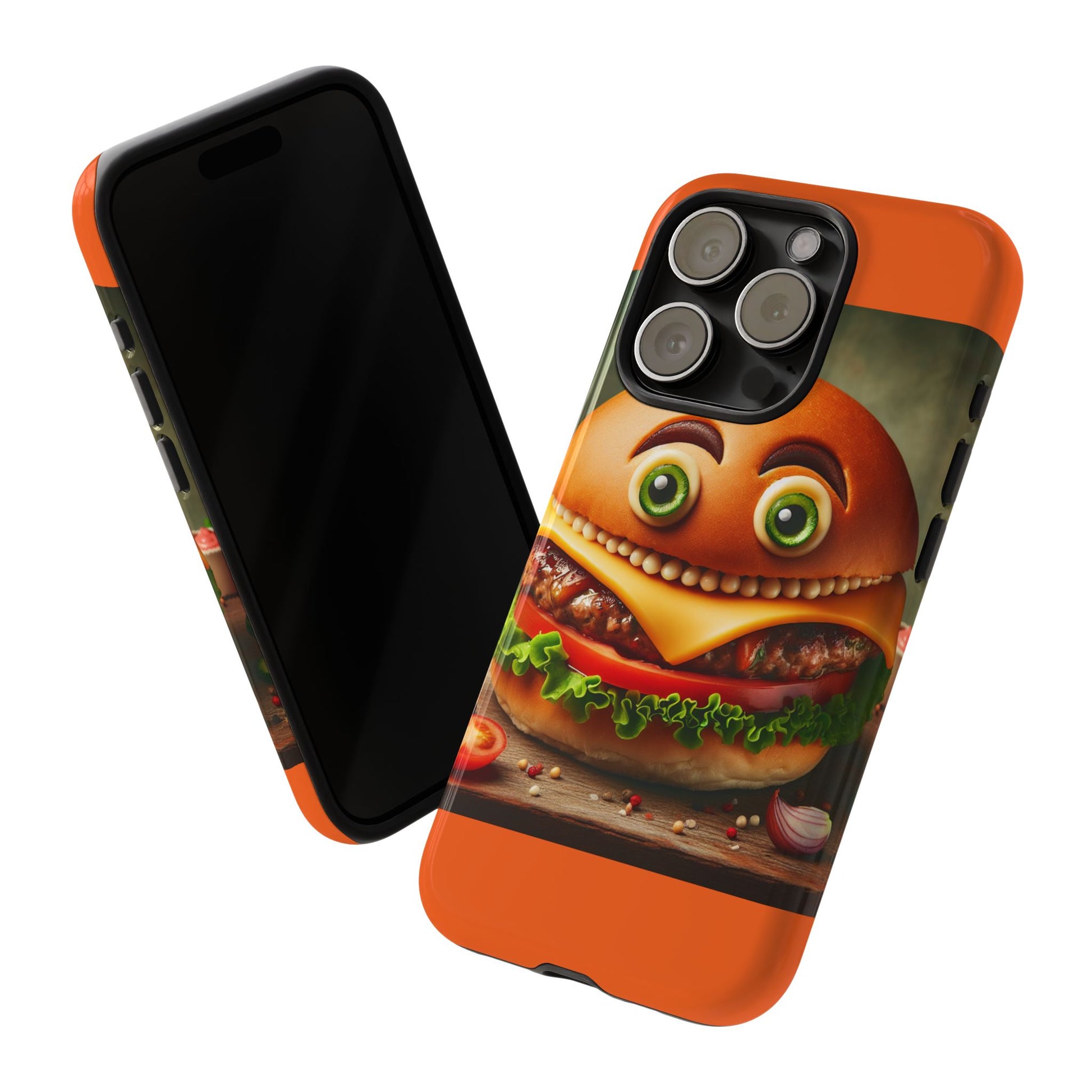 Funny Hamburger iPhone Case, Cute Fast Food Phone Cover, Quirky Foodie Gift, Unique Burger Design, Fun Phone Accessories, Holiday Gift Idea