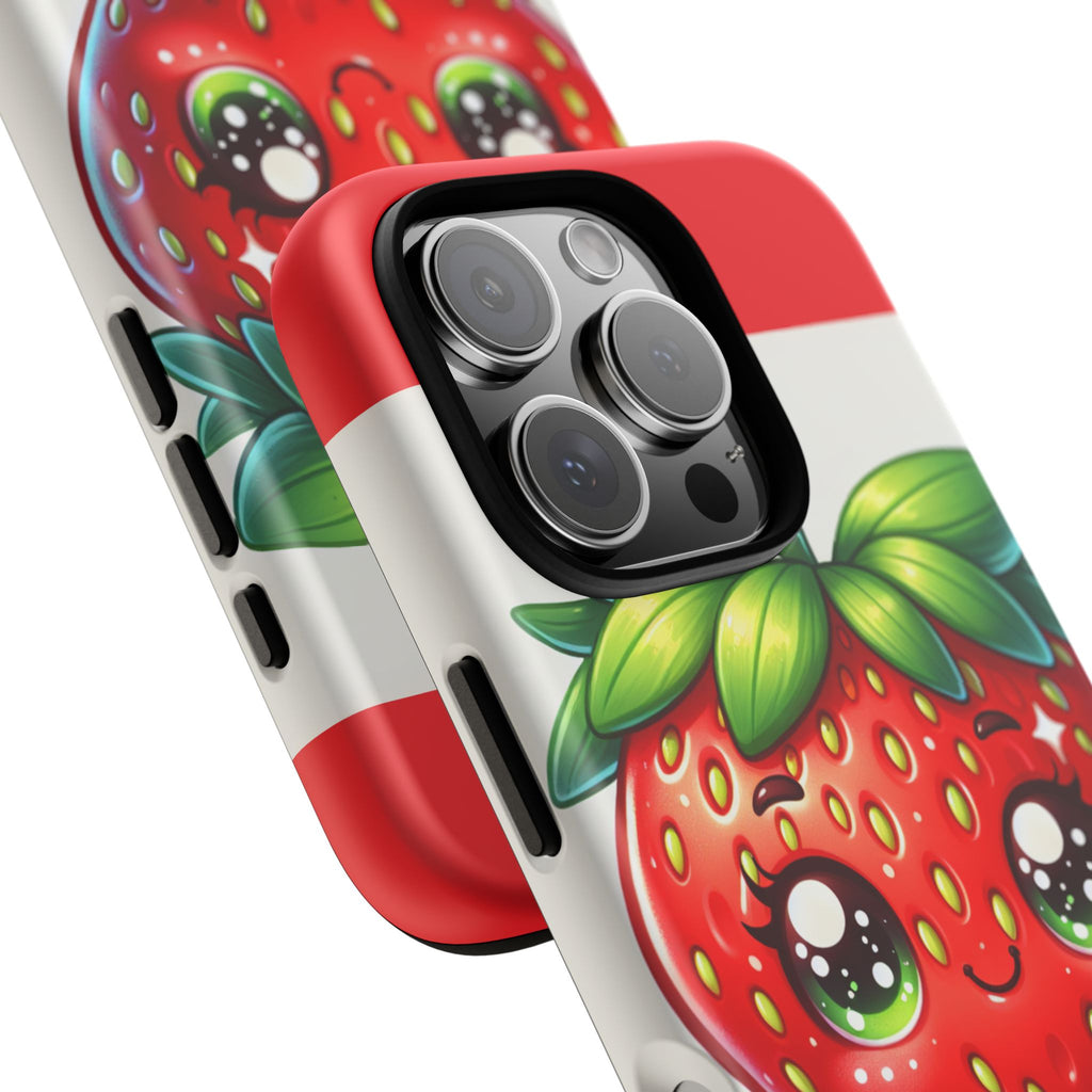 Cute Strawberry iPhone Case, Tough Phone Cases, Stylish Accessories, Fun Design for Kids and Adults, Perfect Gift for All Occasions