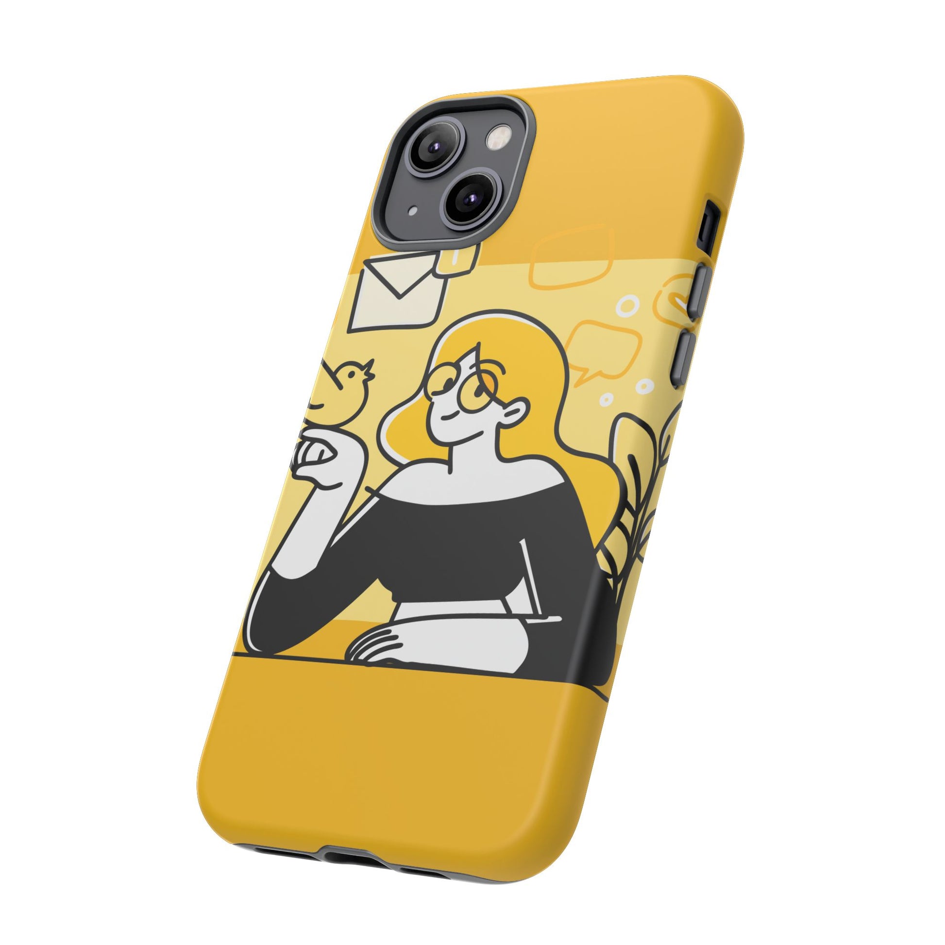 Chic Phone Case with Playful Design, Smartphone Cover, Unique Gift, Trendy Accessory, Eco-Friendly Case
