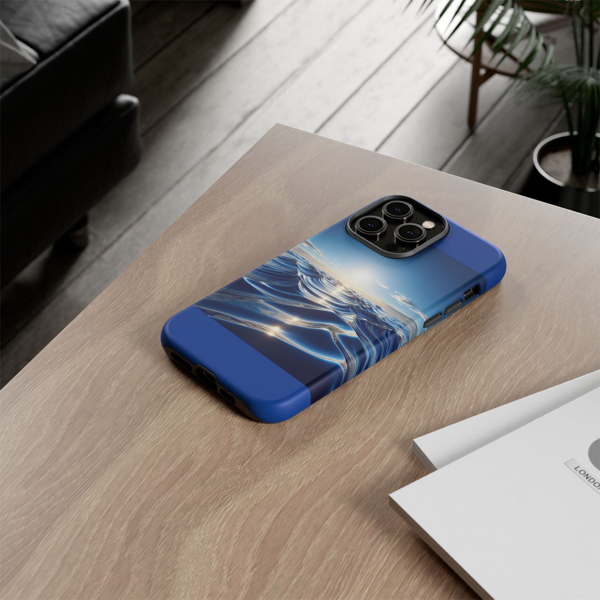 Ocean Wave Phone Case, Tough Phone Cover, Stylish Cell Case, Gift for Beach Lovers, Customizable Phone Accessory