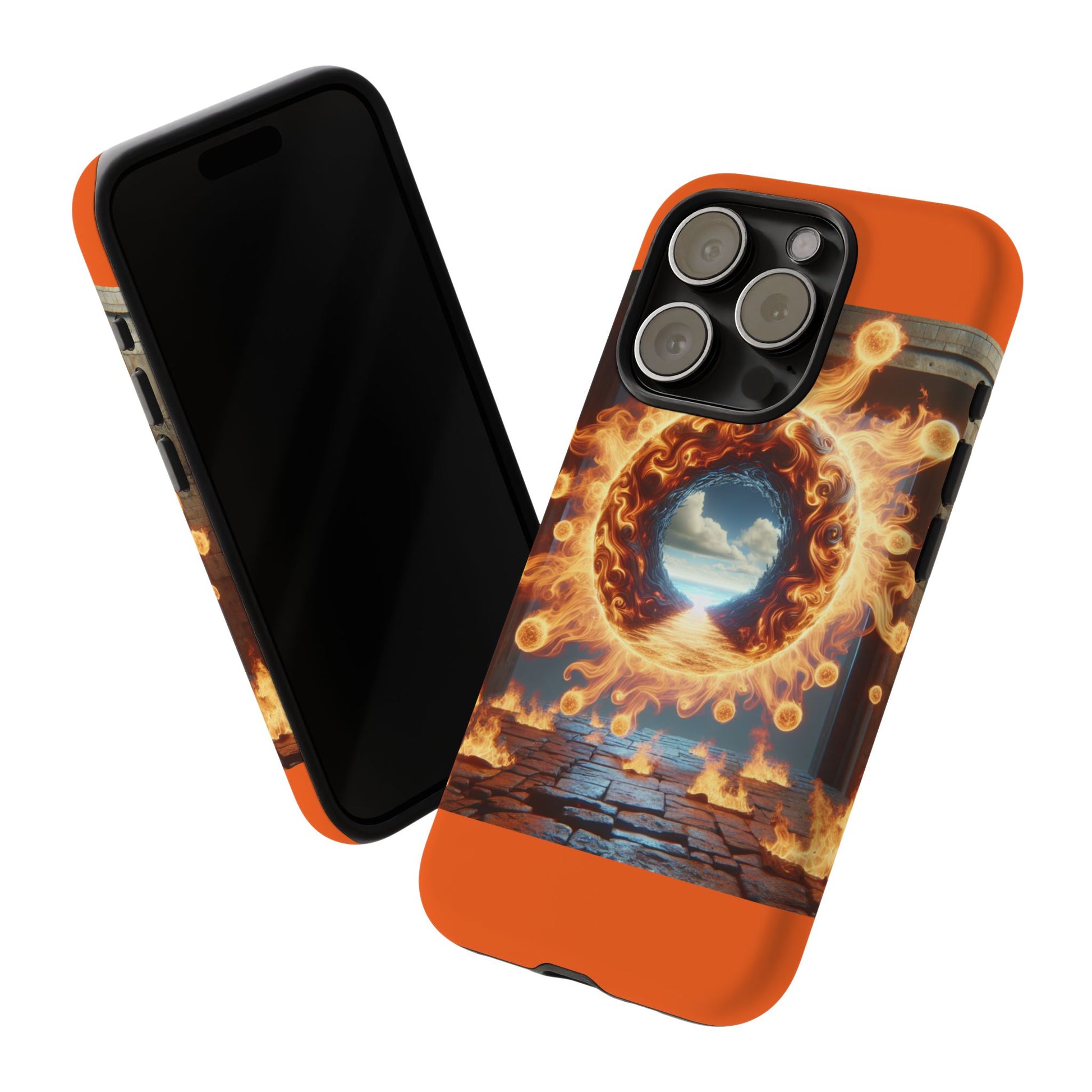Vibrant Phone Case, Tough Cases for Gamers, Fire Element Phone Cover, Unique Protector, Game Lover Gifts