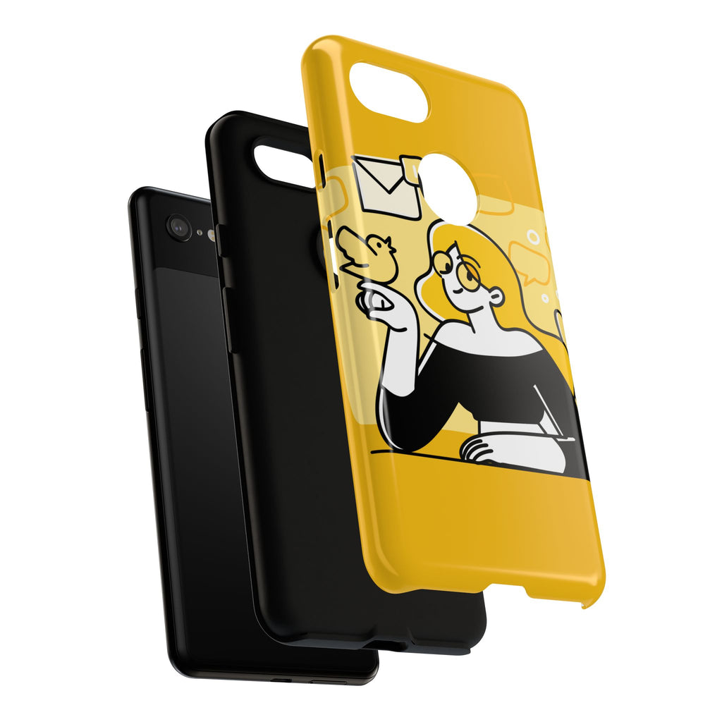 Chic Phone Case with Playful Design, Smartphone Cover, Unique Gift, Trendy Accessory, Eco-Friendly Case