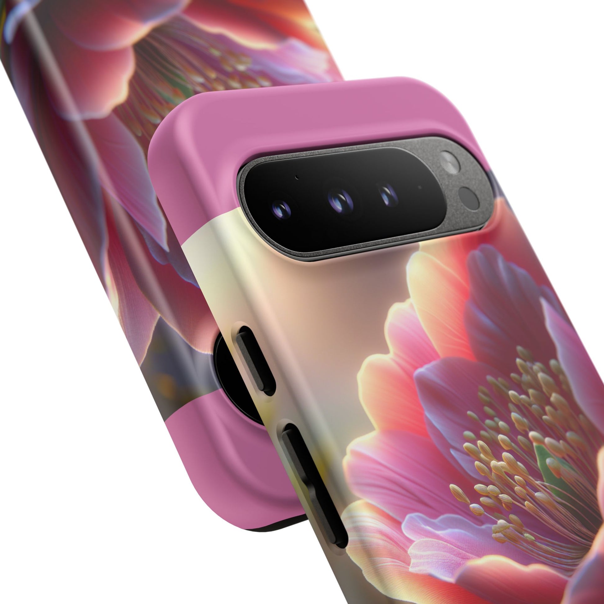 Pink Floral Phone Case, Tough Cases, Floral Design, Phone Accessory Gift, Nature Inspired, Trendy Tech Case