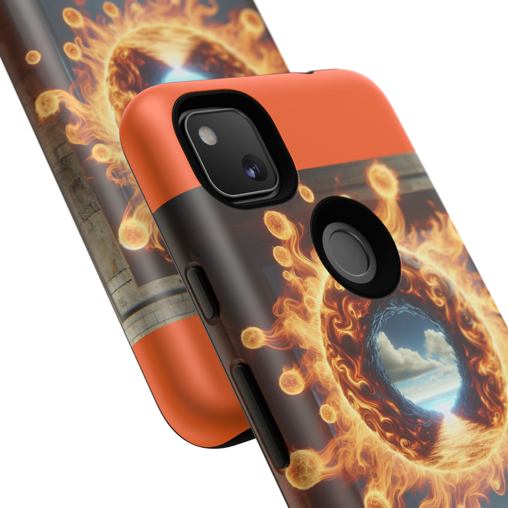 Vibrant Phone Case, Tough Cases for Gamers, Fire Element Phone Cover, Unique Protector, Game Lover Gifts