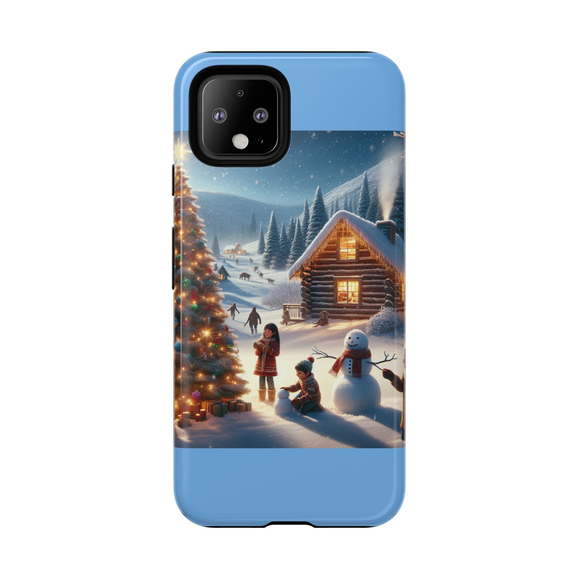 Winter Wonderland Phone Case, Holiday Gift for Him/Her, Cute Christmas Phone Cover, Unique Winter Scene Case, Festive Tech Accessories