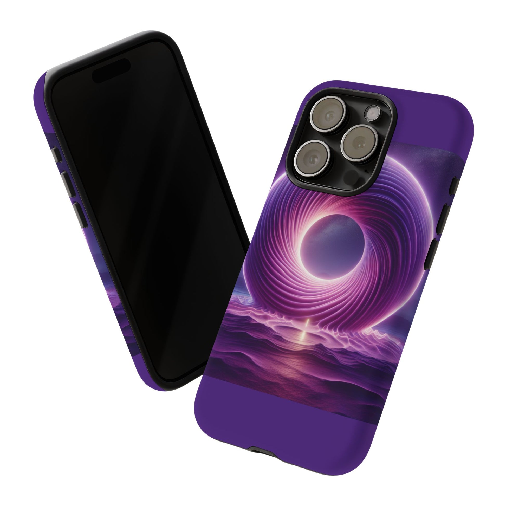 Colorful Phone Case with Swirling Design, Tough Phone Cover, Cosmic Phone Protector, Unique Gift for Tech Lovers, Stylish Smartphone Shell