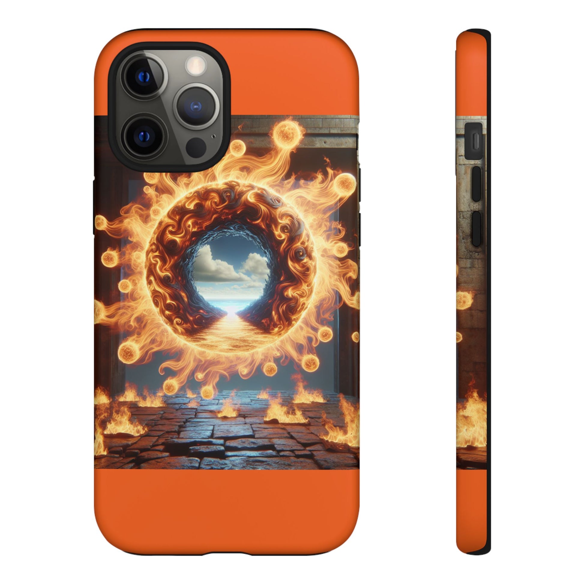 Vibrant Phone Case, Tough Cases for Gamers, Fire Element Phone Cover, Unique Protector, Game Lover Gifts
