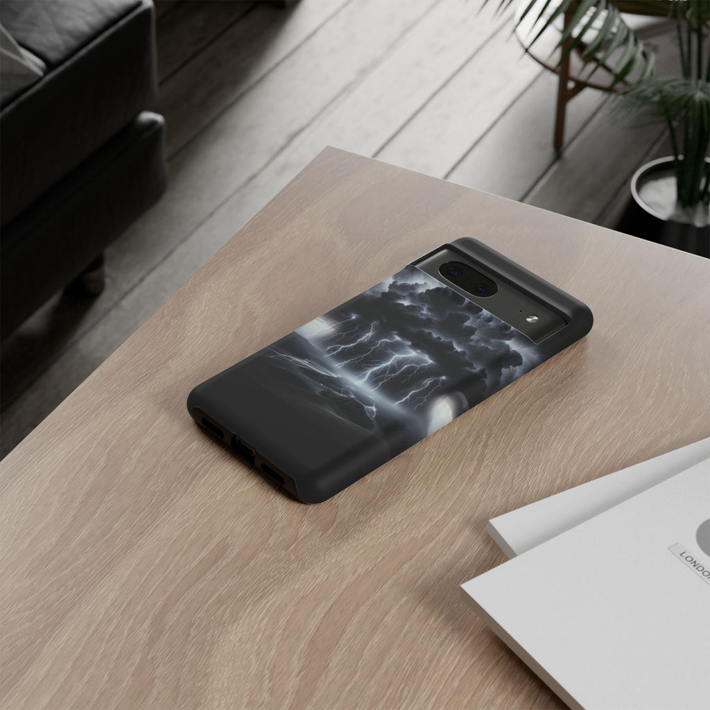 Tough Cases for the Bold: Stormy Thunder Phone Case, Lightning Protection, Durable Cover for Adventurers, Unique Gift for Nature [...]