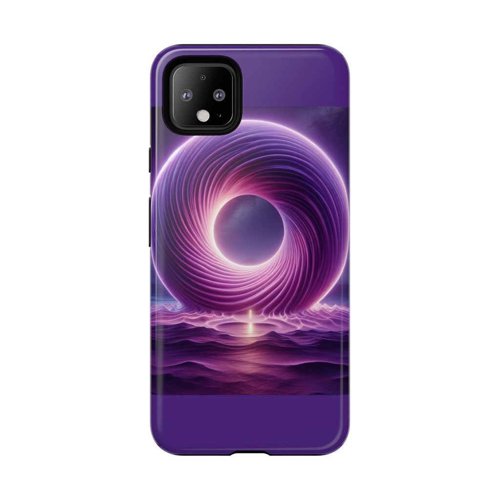 Colorful Phone Case with Swirling Design, Tough Phone Cover, Cosmic Phone Protector, Unique Gift for Tech Lovers, Stylish Smartphone Shell