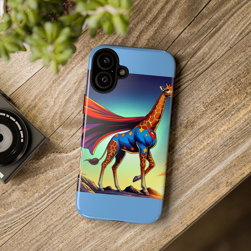 Superhero Giraffe Phone Case | Tough Cases, Unique Gifts, Animal Lover Accessories, Fun Tech Protectors, Cute Phone Covers, Birthday Gift