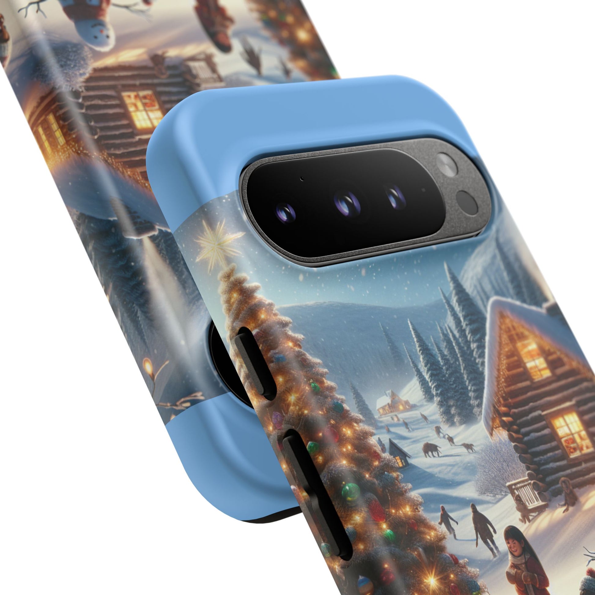 Winter Wonderland Phone Case, Holiday Gift for Him/Her, Cute Christmas Phone Cover, Unique Winter Scene Case, Festive Tech Accessories