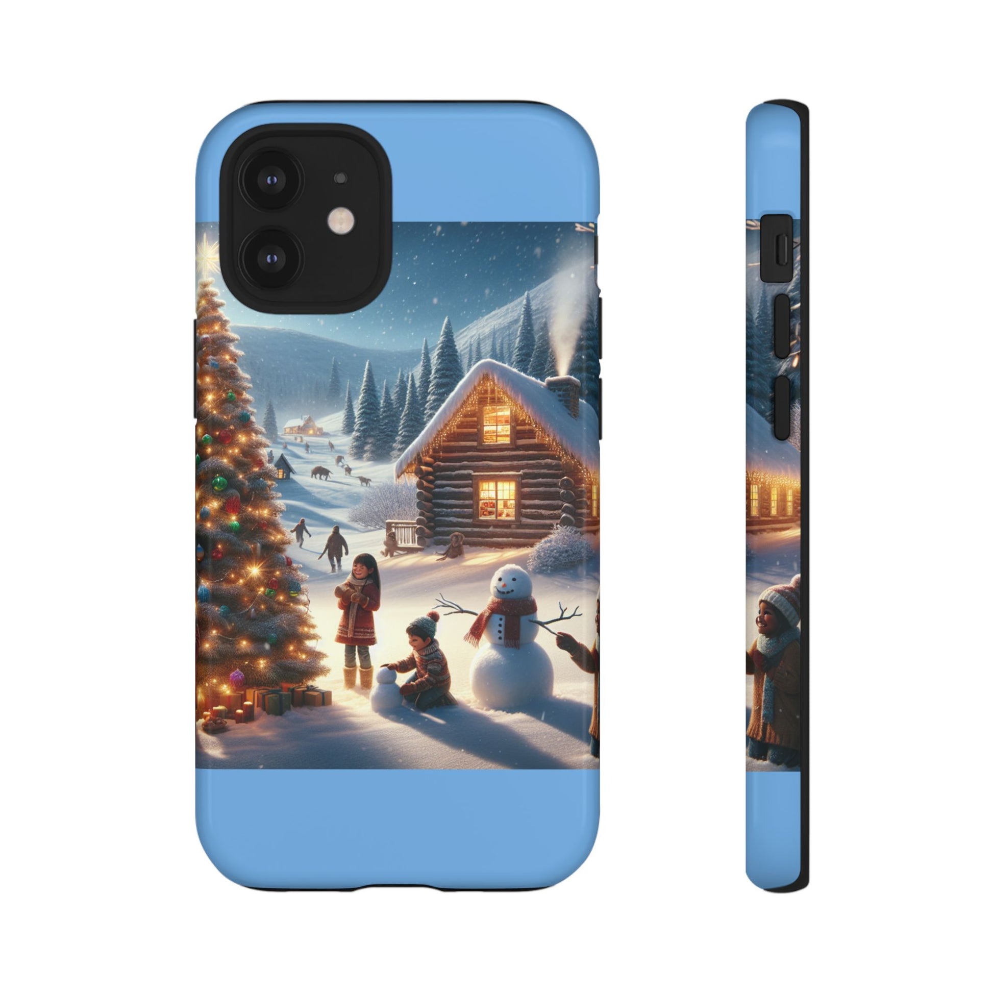 Winter Wonderland Phone Case, Holiday Gift for Him/Her, Cute Christmas Phone Cover, Unique Winter Scene Case, Festive Tech Accessories