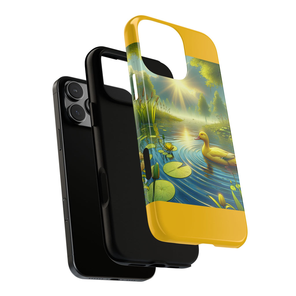 Beautiful Duck Pond Phone Case, Nature Lover Gift, Tough Case, Springtime Accessory, Eco-Friendly Phone Cover, Vibrant Artwork