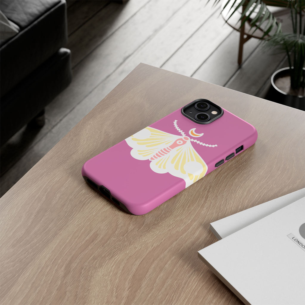 Colorful Moth Phone Case | Tough Cases for iPhone, Unique Gift, Nature Lovers, Boho Style, Trendy Accessories
