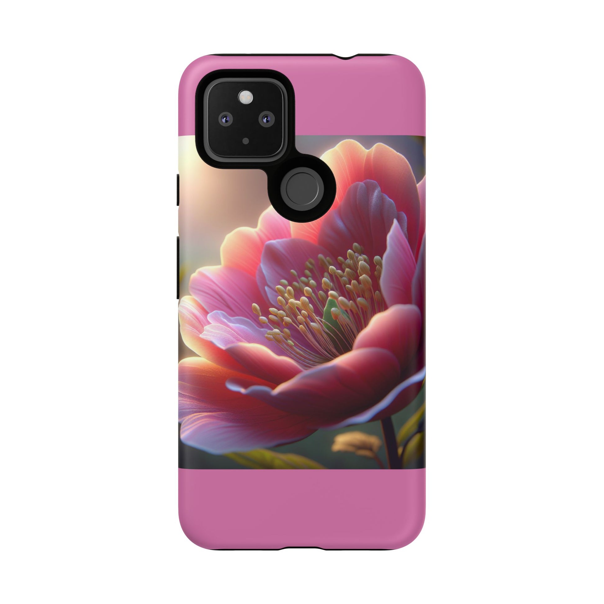 Pink Floral Phone Case, Tough Cases, Floral Design, Phone Accessory Gift, Nature Inspired, Trendy Tech Case