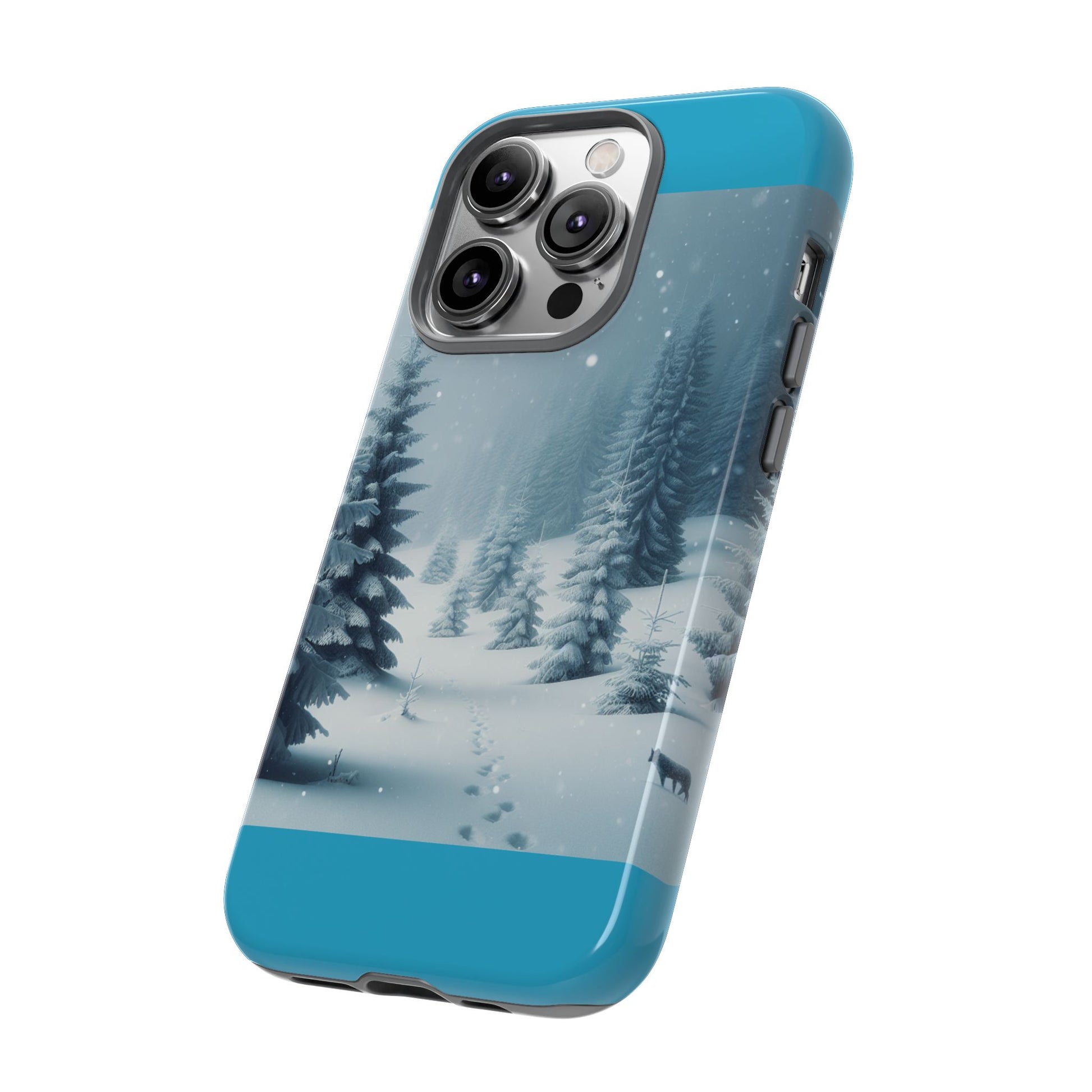 Winter Forest Phone Case, Tough Cases for iPhone, Snowy Landscape Design, Nature Lover Gift, Holiday Accessories