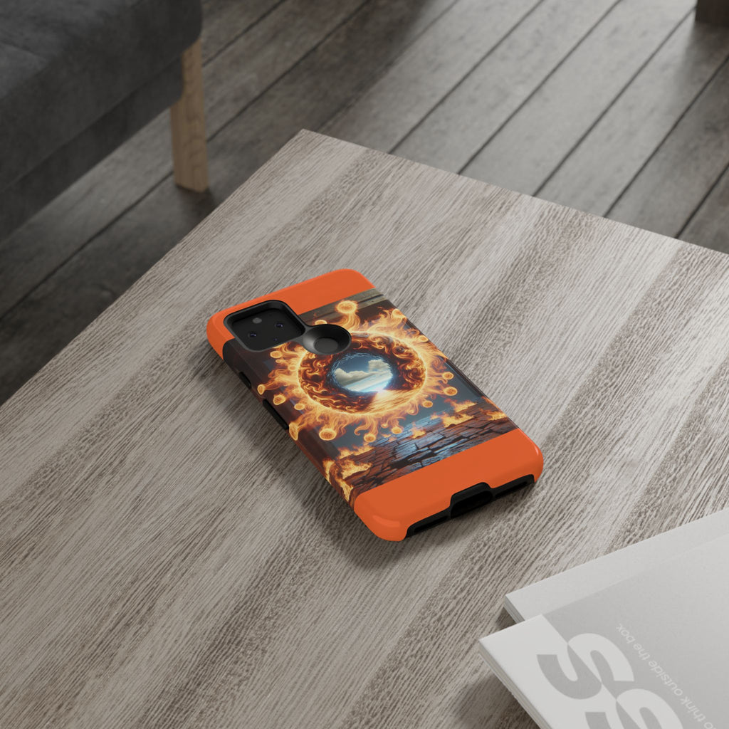 Vibrant Phone Case, Tough Cases for Gamers, Fire Element Phone Cover, Unique Protector, Game Lover Gifts