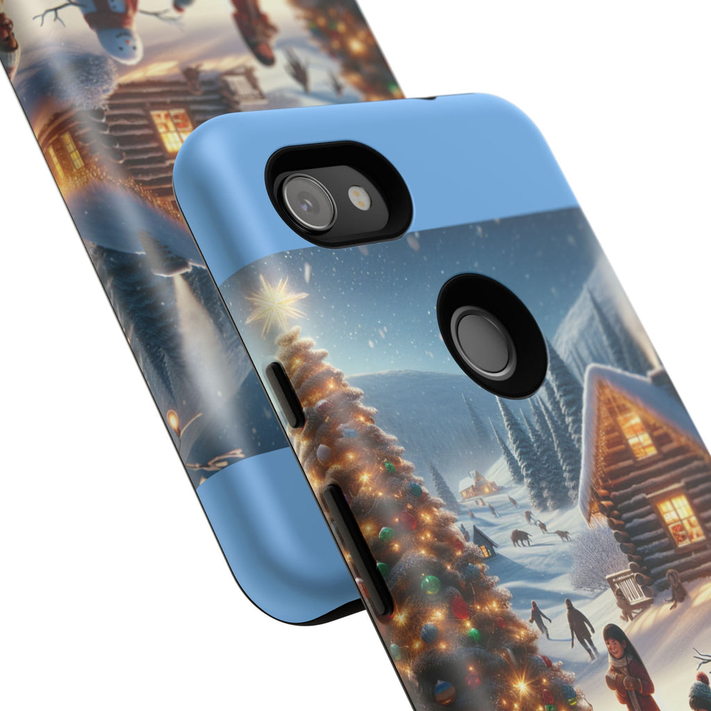 Winter Wonderland Phone Case, Holiday Gift for Him/Her, Cute Christmas Phone Cover, Unique Winter Scene Case, Festive Tech Accessories