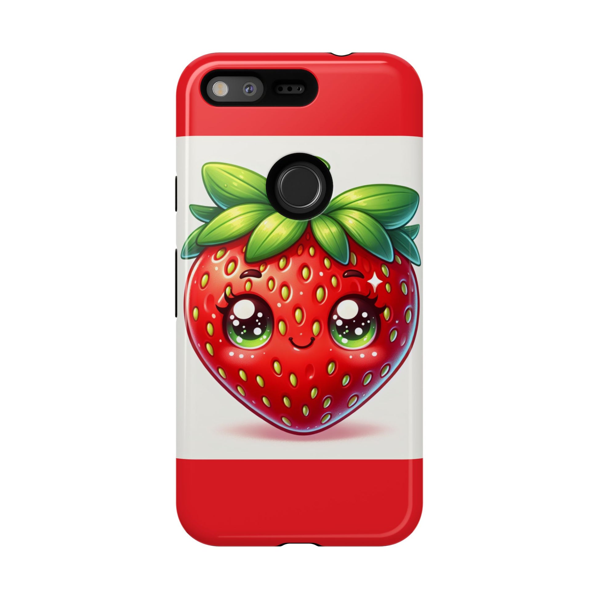 Cute Strawberry iPhone Case, Tough Phone Cases, Stylish Accessories, Fun Design for Kids and Adults, Perfect Gift for All Occasions