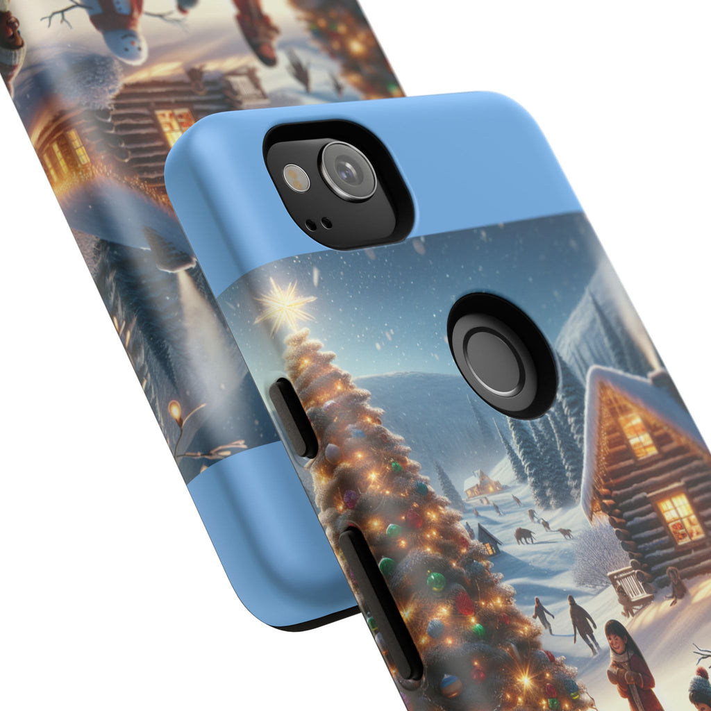 Winter Wonderland Phone Case, Holiday Gift for Him/Her, Cute Christmas Phone Cover, Unique Winter Scene Case, Festive Tech Accessories
