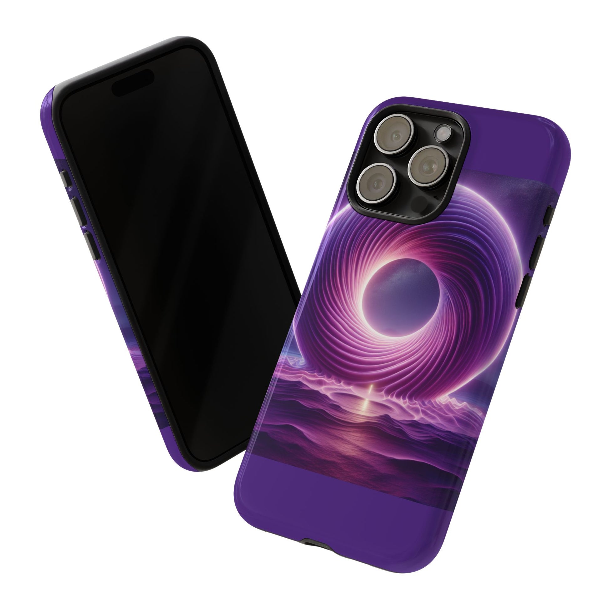 Colorful Phone Case with Swirling Design, Tough Phone Cover, Cosmic Phone Protector, Unique Gift for Tech Lovers, Stylish Smartphone Shell