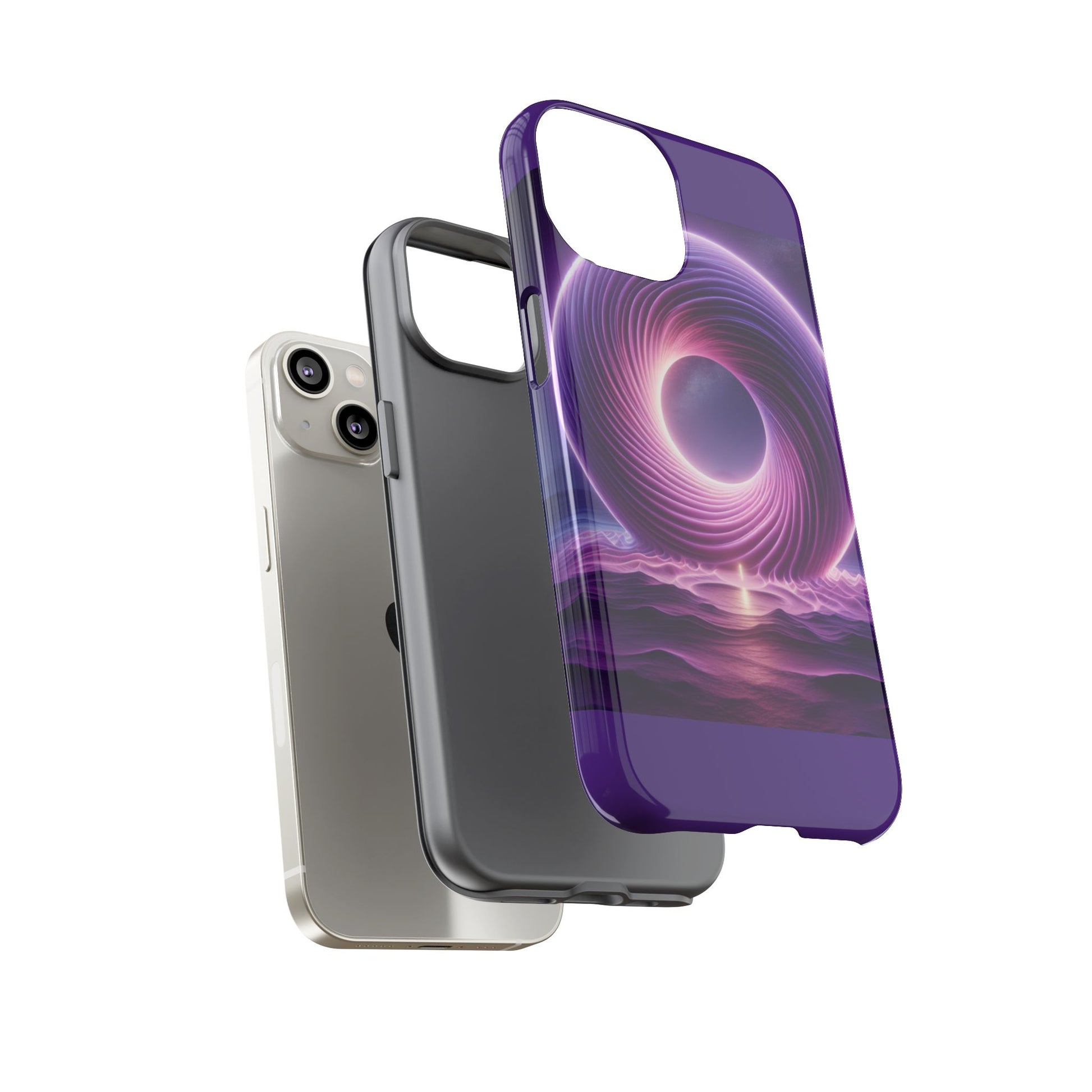 Colorful Phone Case with Swirling Design, Tough Phone Cover, Cosmic Phone Protector, Unique Gift for Tech Lovers, Stylish Smartphone Shell