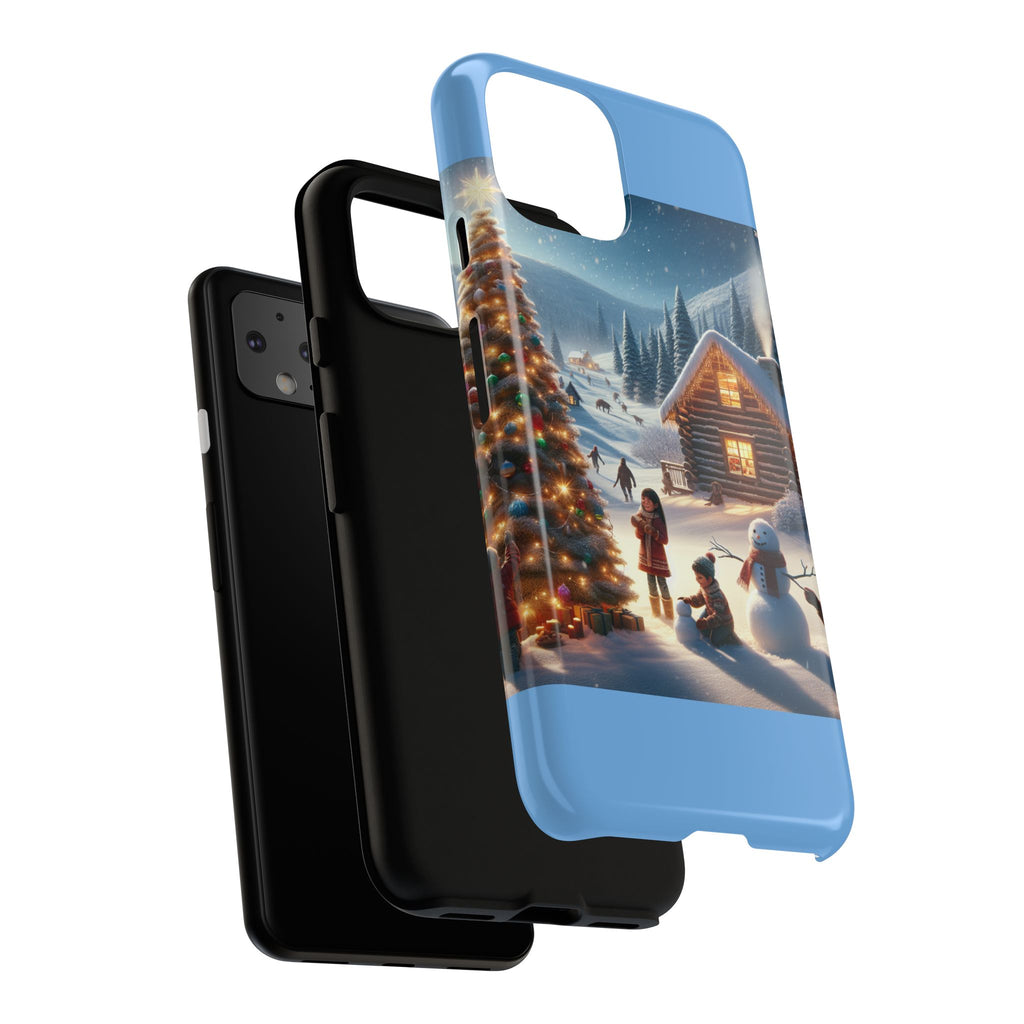 Winter Wonderland Phone Case, Holiday Gift for Him/Her, Cute Christmas Phone Cover, Unique Winter Scene Case, Festive Tech Accessories