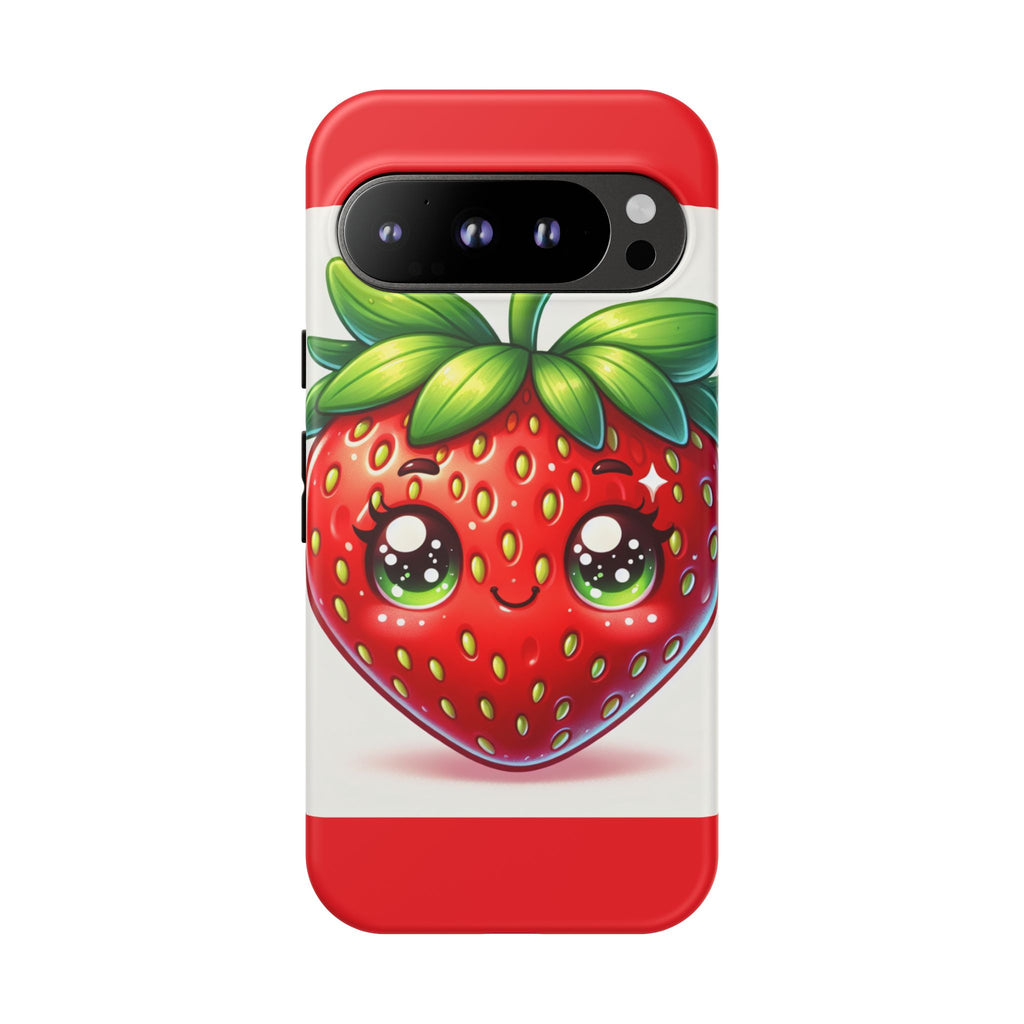 Cute Strawberry iPhone Case, Tough Phone Cases, Stylish Accessories, Fun Design for Kids and Adults, Perfect Gift for All Occasions