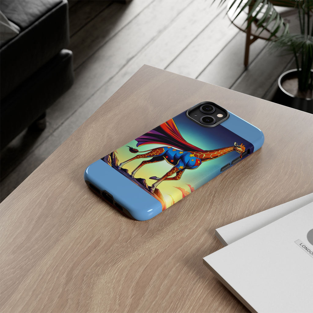 Superhero Giraffe Phone Case | Tough Cases, Unique Gifts, Animal Lover Accessories, Fun Tech Protectors, Cute Phone Covers, Birthday Gift