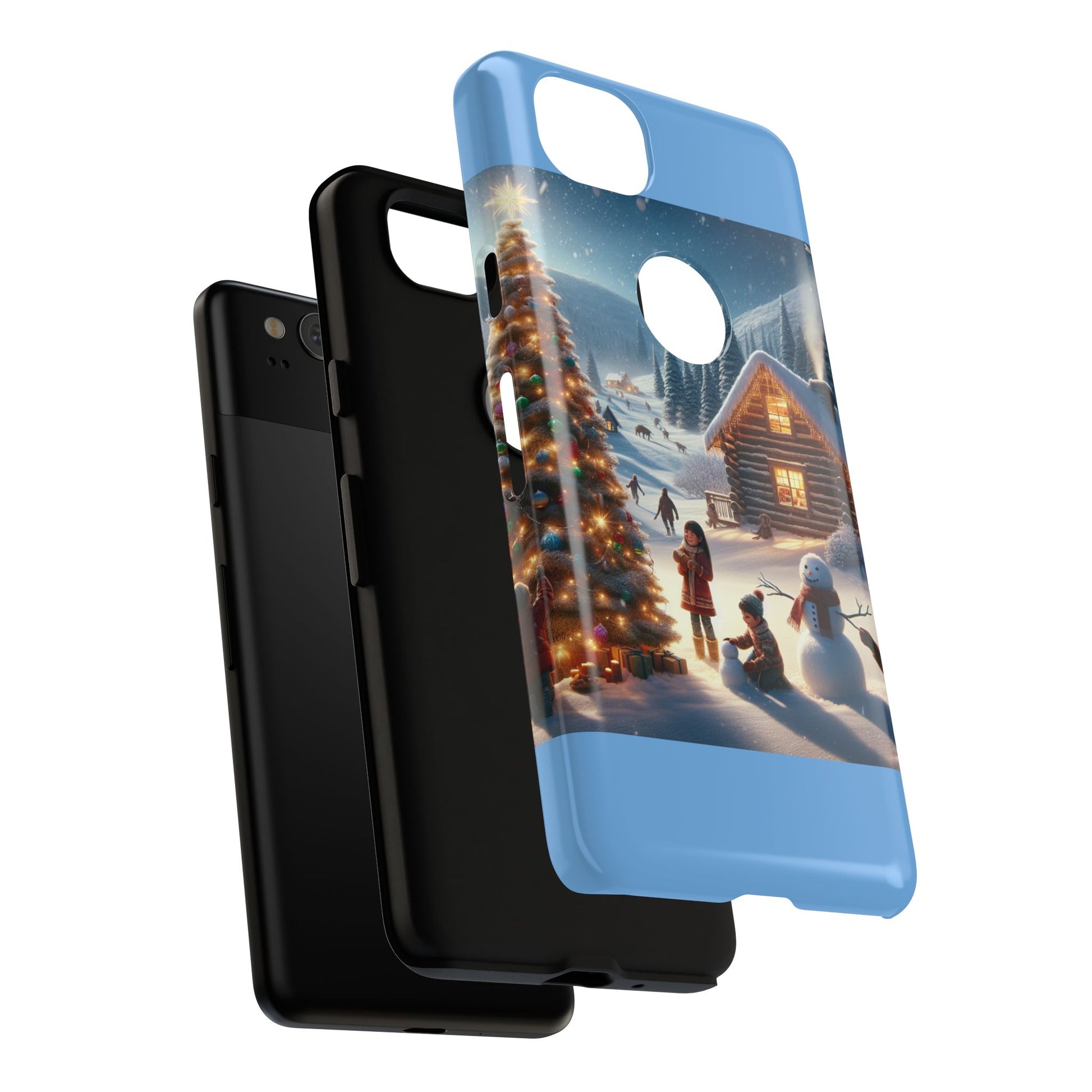 Winter Wonderland Phone Case, Holiday Gift for Him/Her, Cute Christmas Phone Cover, Unique Winter Scene Case, Festive Tech Accessories