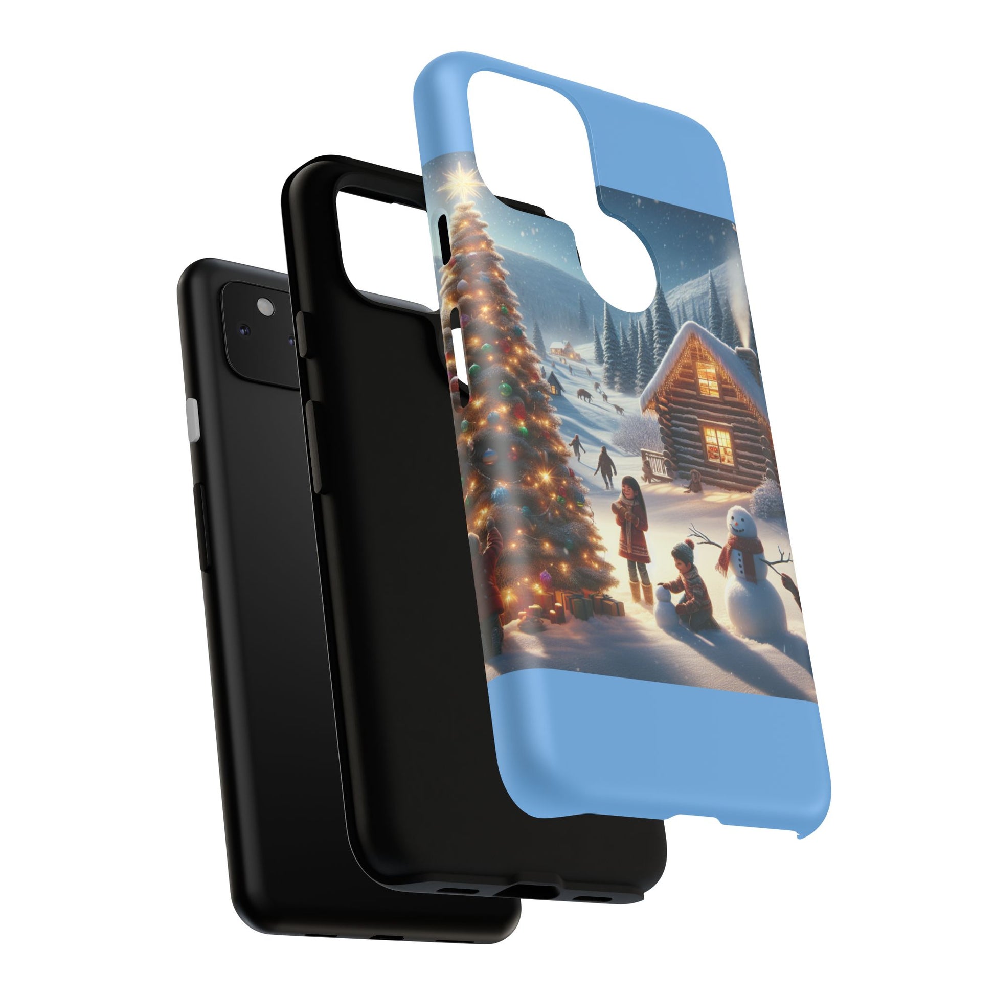 Winter Wonderland Phone Case, Holiday Gift for Him/Her, Cute Christmas Phone Cover, Unique Winter Scene Case, Festive Tech Accessories