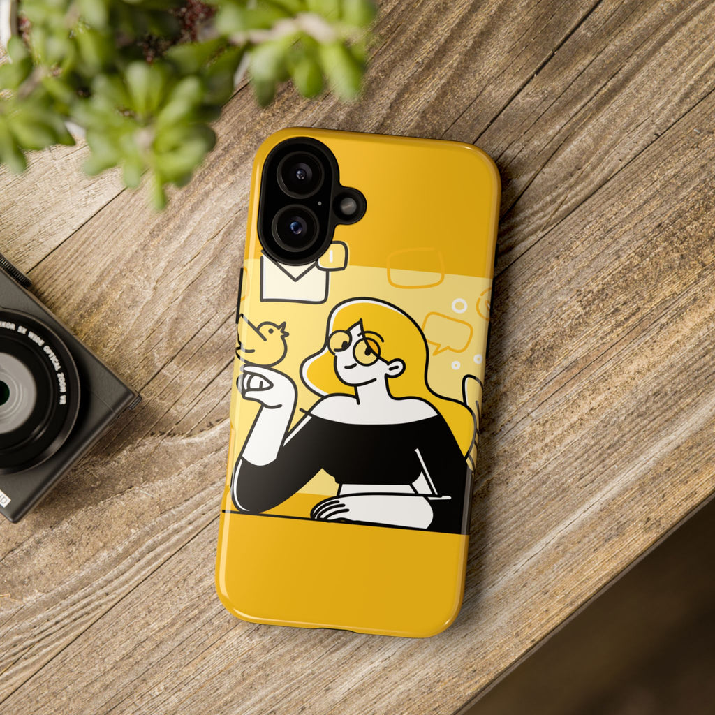 Chic Phone Case with Playful Design, Smartphone Cover, Unique Gift, Trendy Accessory, Eco-Friendly Case