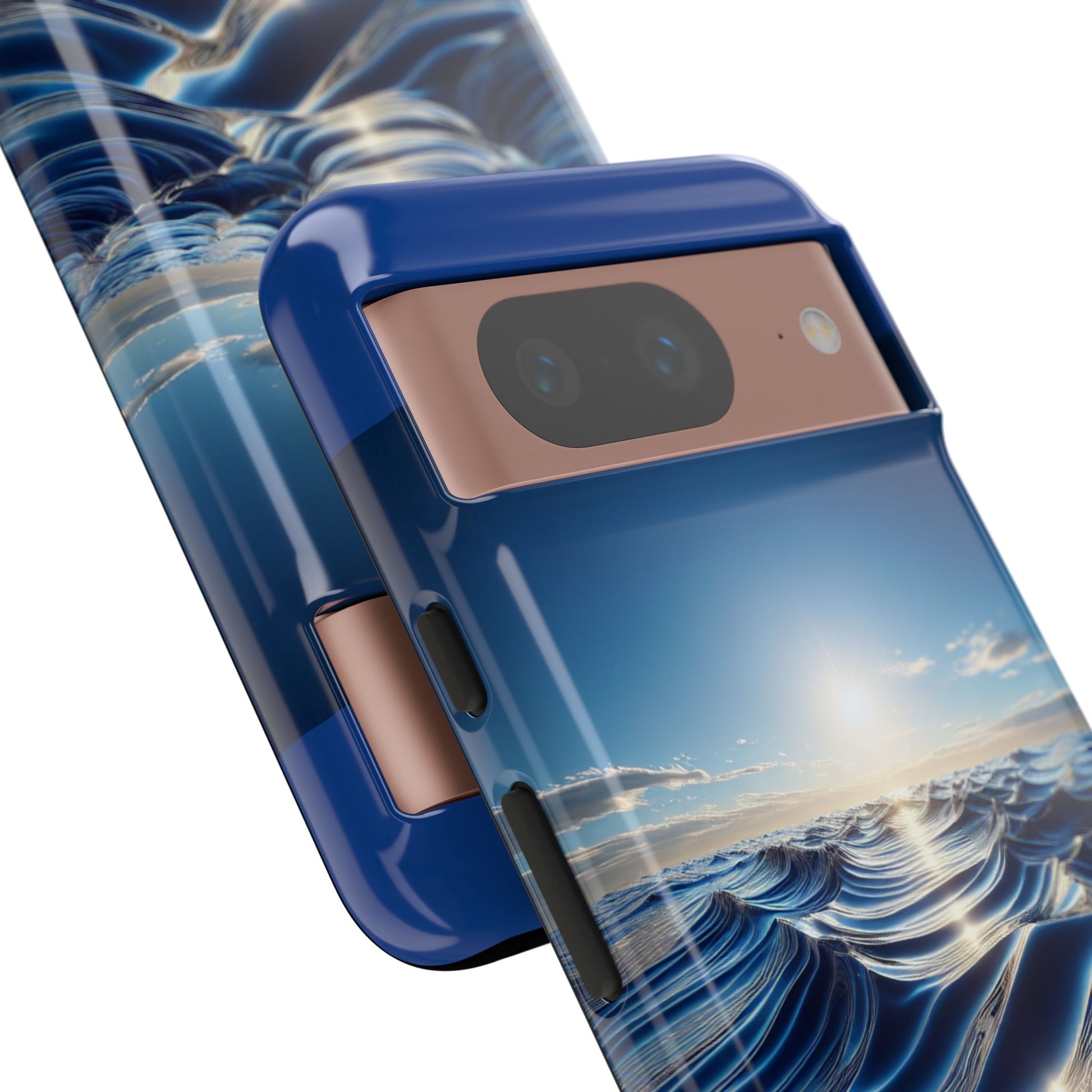 Ocean Wave Phone Case, Tough Phone Cover, Stylish Cell Case, Gift for Beach Lovers, Customizable Phone Accessory