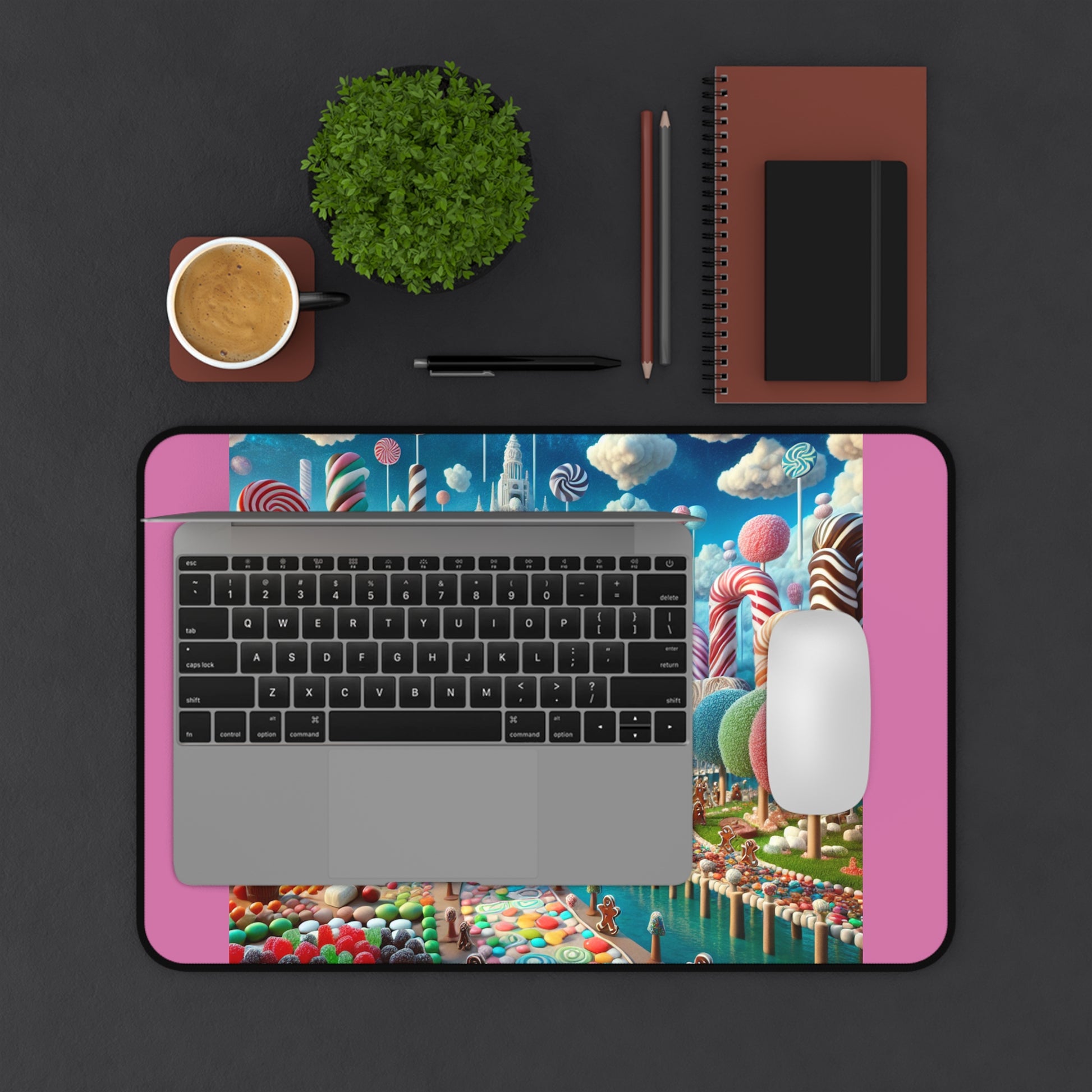Whimsical Candyland Desk Mat - Colorful Office Accessory for Kids, Fun Home Decor, Gaming Mat, Birthday Gift, Sweet Themed Workspace