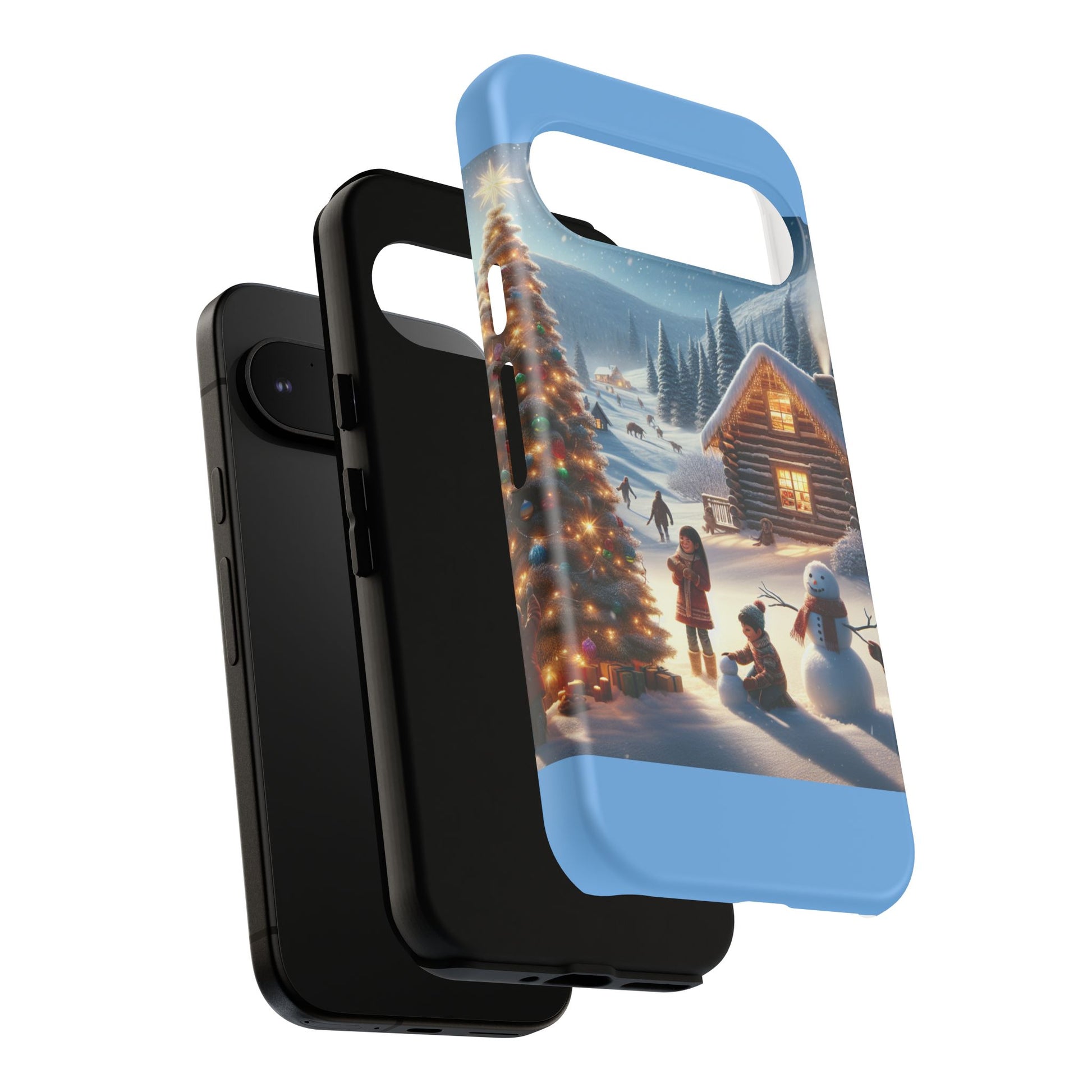 Winter Wonderland Phone Case, Holiday Gift for Him/Her, Cute Christmas Phone Cover, Unique Winter Scene Case, Festive Tech Accessories