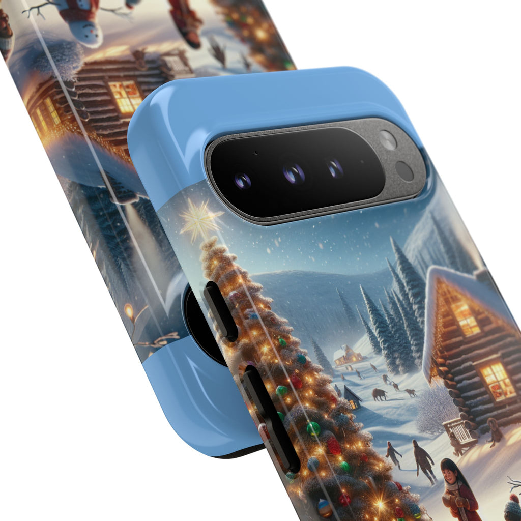 Winter Wonderland Phone Case, Holiday Gift for Him/Her, Cute Christmas Phone Cover, Unique Winter Scene Case, Festive Tech Accessories
