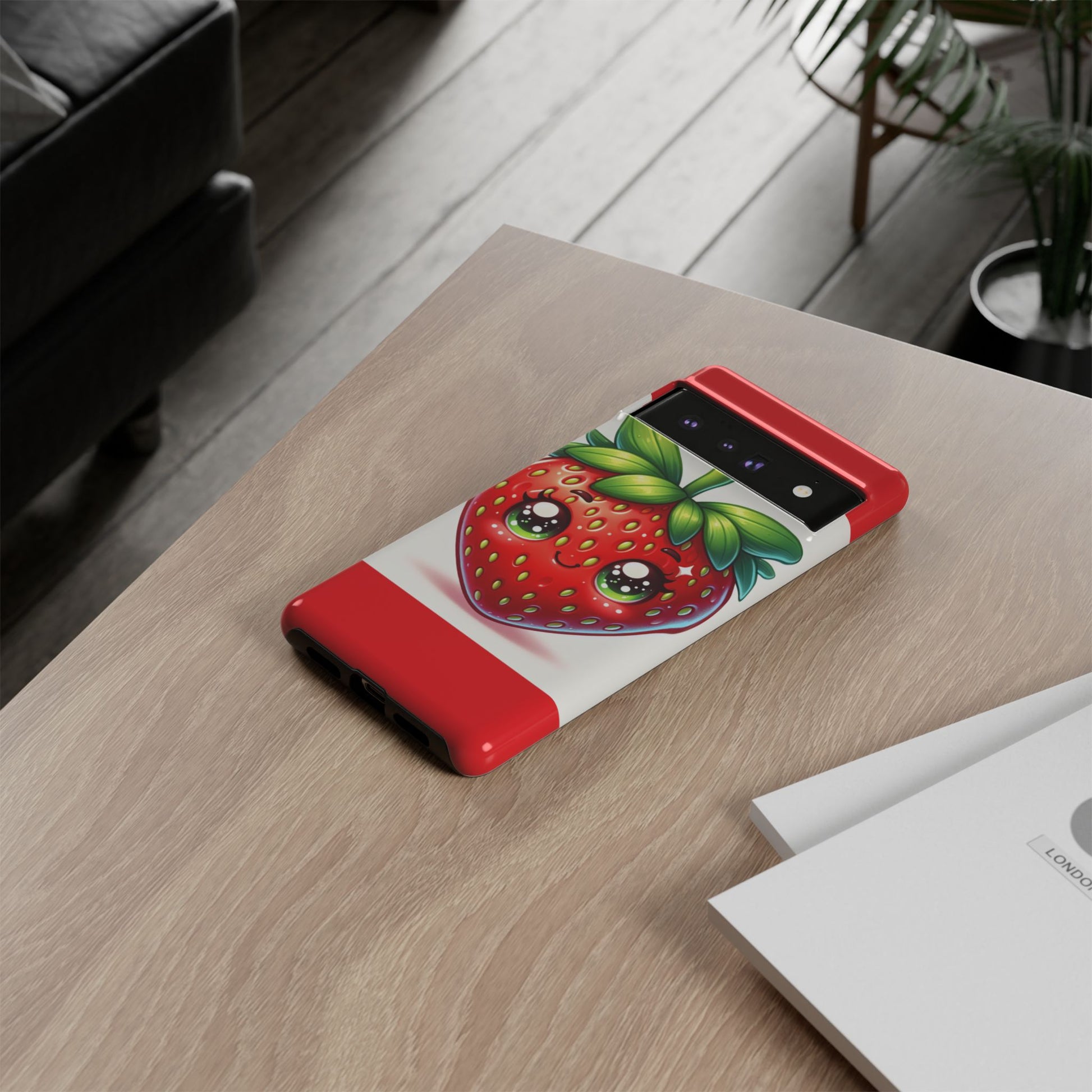 Cute Strawberry iPhone Case, Tough Phone Cases, Stylish Accessories, Fun Design for Kids and Adults, Perfect Gift for All Occasions