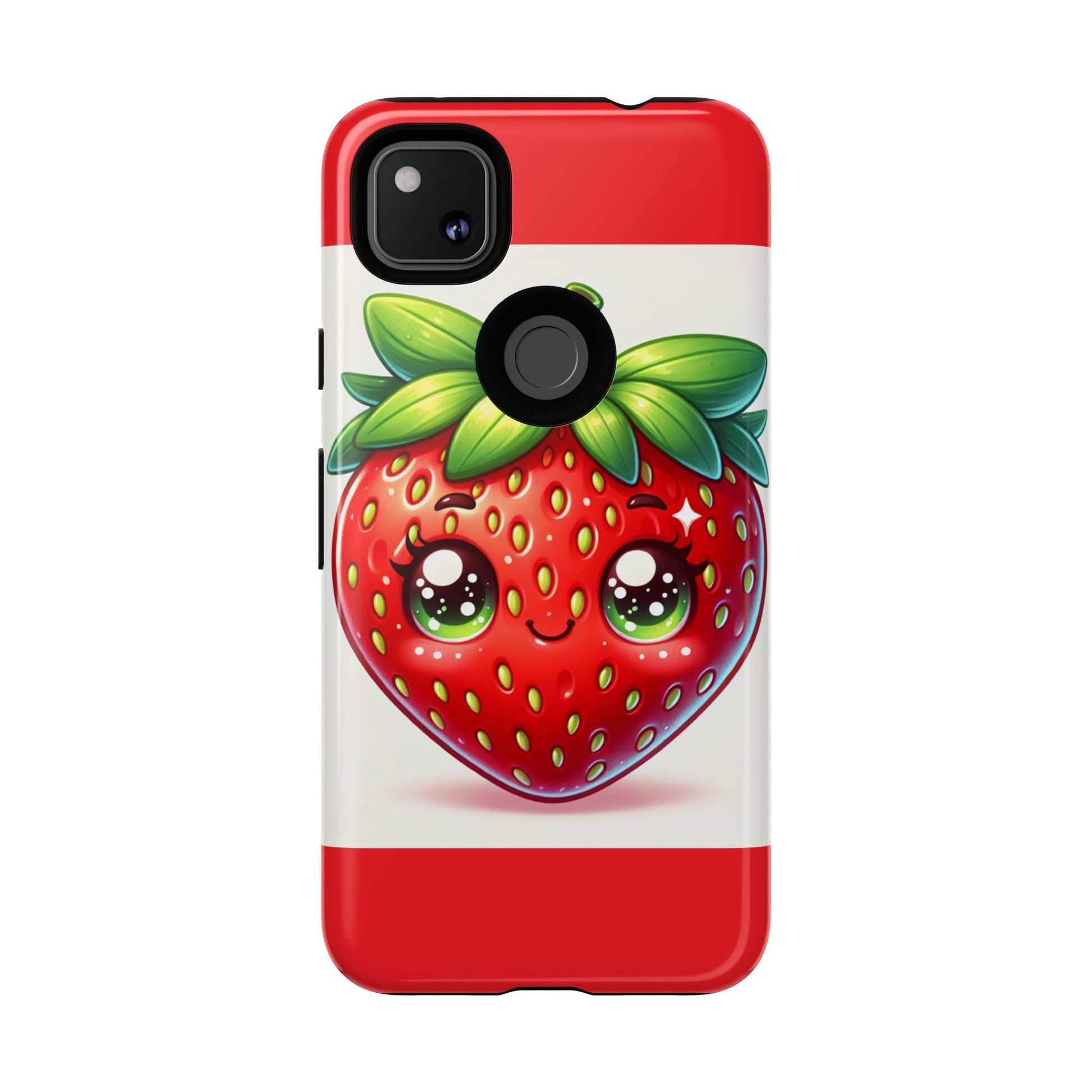 Cute Strawberry iPhone Case, Tough Phone Cases, Stylish Accessories, Fun Design for Kids and Adults, Perfect Gift for All Occasions