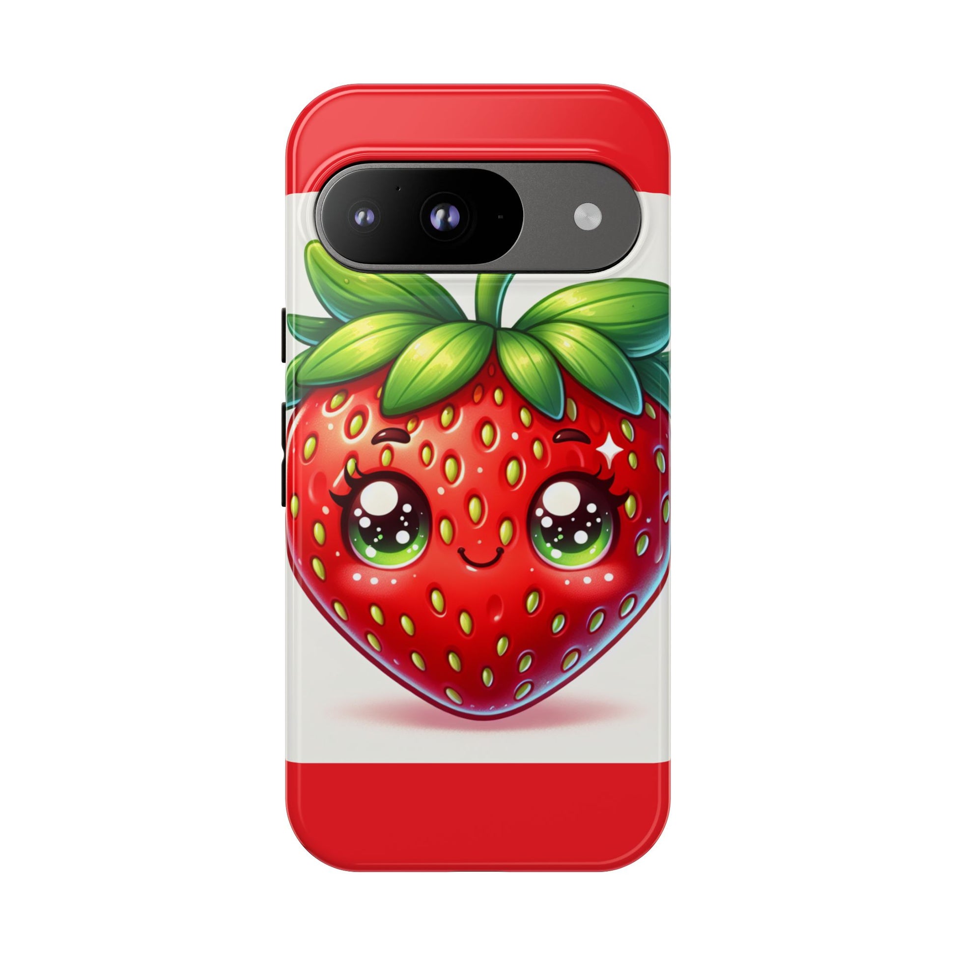 Cute Strawberry iPhone Case, Tough Phone Cases, Stylish Accessories, Fun Design for Kids and Adults, Perfect Gift for All Occasions