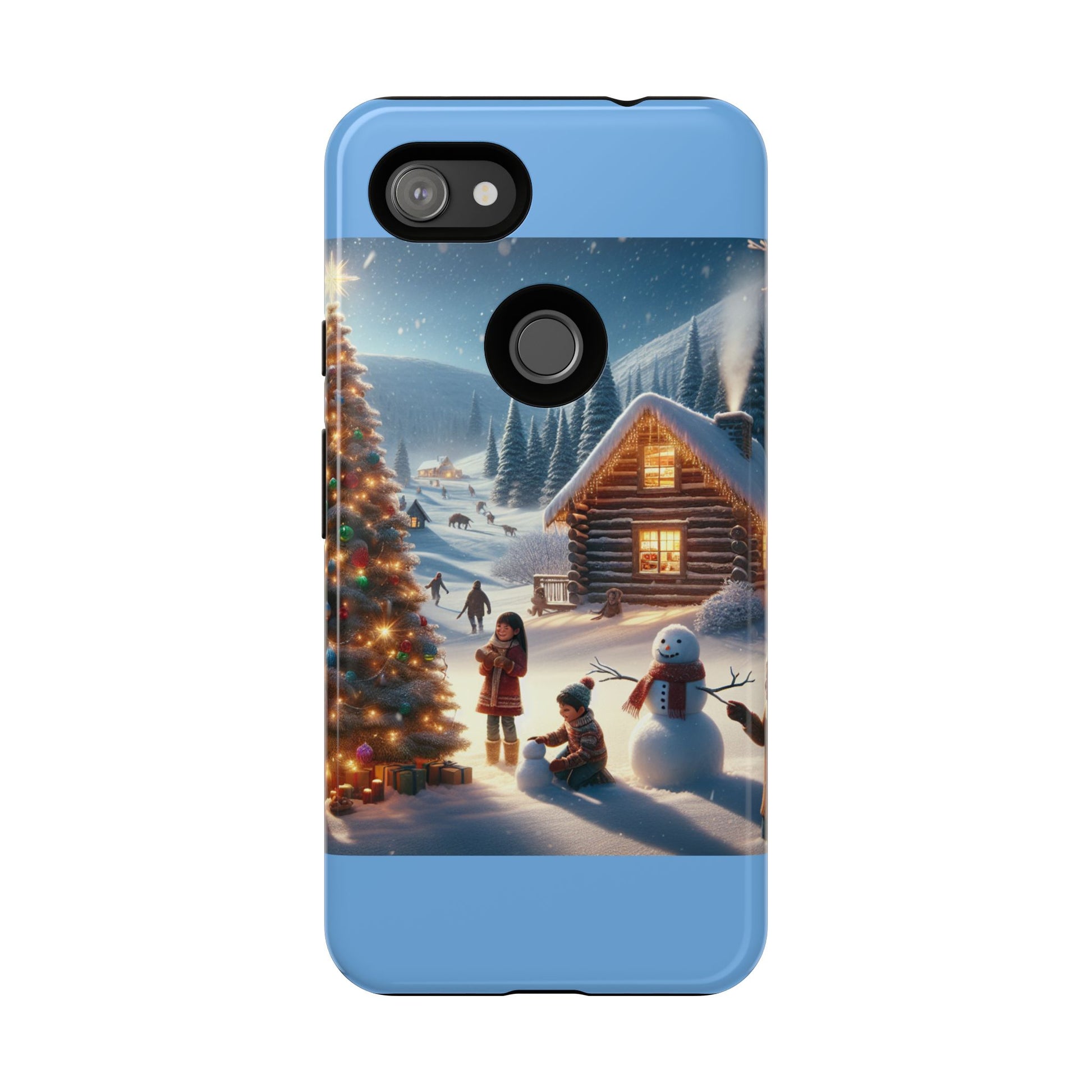 Winter Wonderland Phone Case, Holiday Gift for Him/Her, Cute Christmas Phone Cover, Unique Winter Scene Case, Festive Tech Accessories