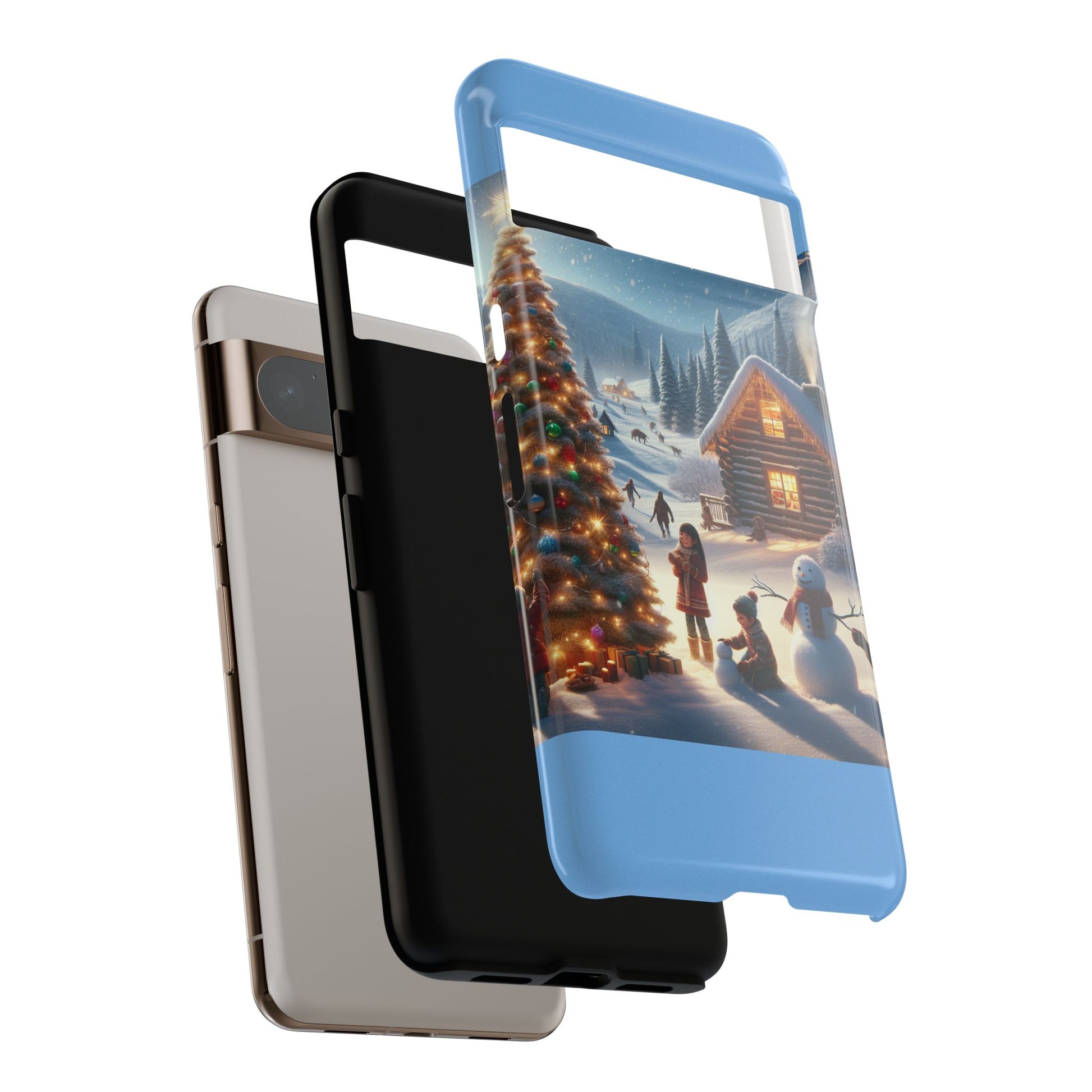 Winter Wonderland Phone Case, Holiday Gift for Him/Her, Cute Christmas Phone Cover, Unique Winter Scene Case, Festive Tech Accessories