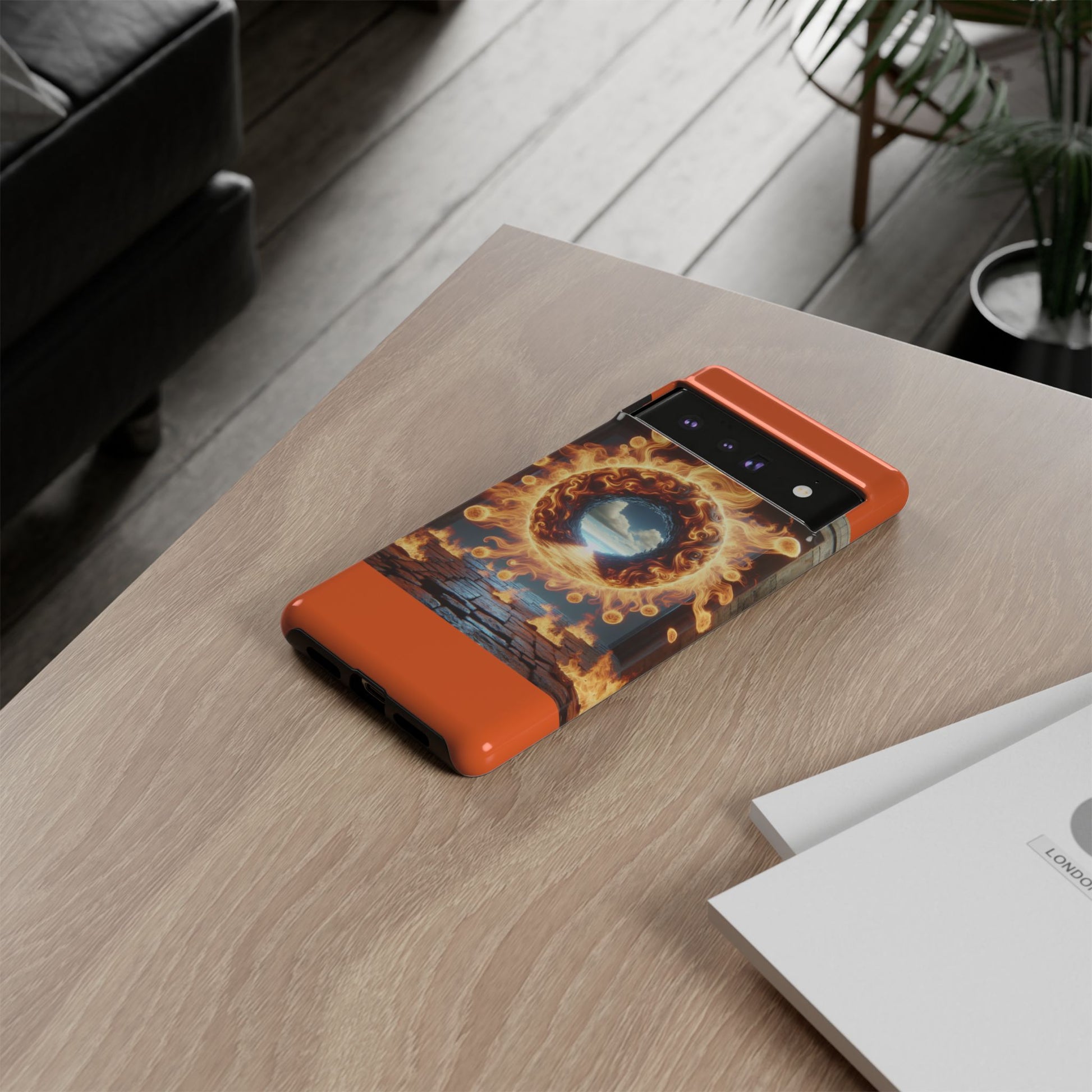 Vibrant Phone Case, Tough Cases for Gamers, Fire Element Phone Cover, Unique Protector, Game Lover Gifts