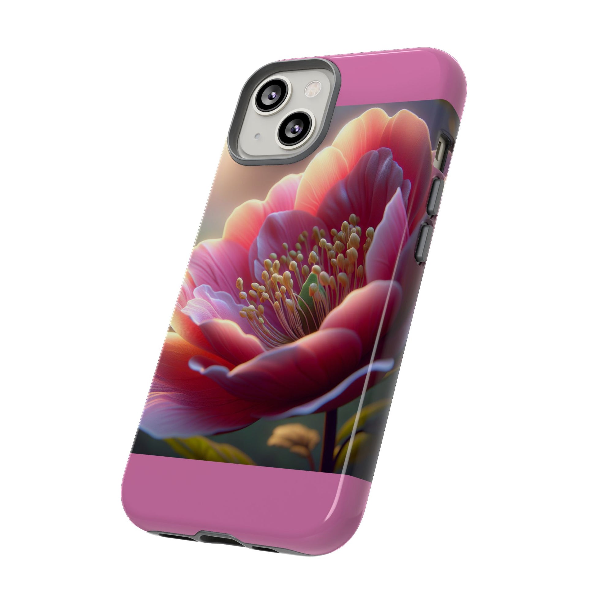 Pink Floral Phone Case, Tough Cases, Floral Design, Phone Accessory Gift, Nature Inspired, Trendy Tech Case