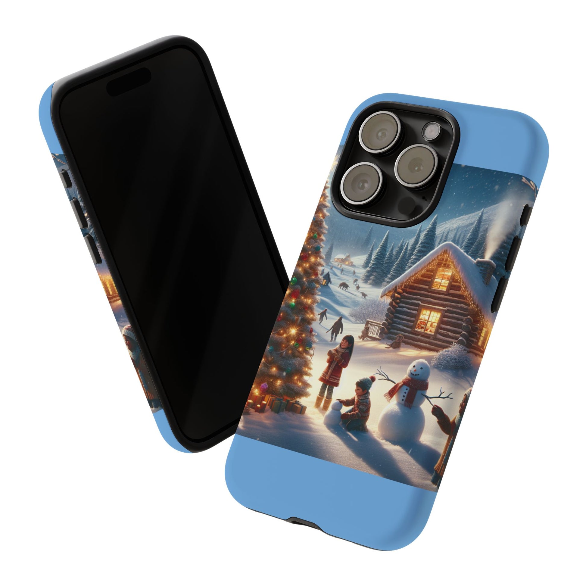 Winter Wonderland Phone Case, Holiday Gift for Him/Her, Cute Christmas Phone Cover, Unique Winter Scene Case, Festive Tech Accessories