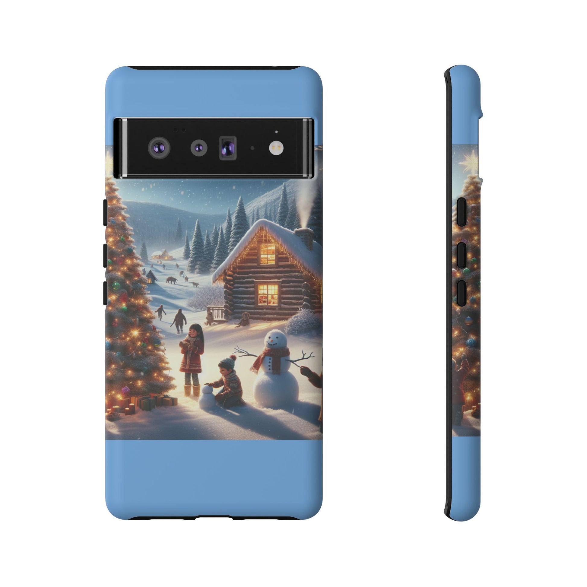 Winter Wonderland Phone Case, Holiday Gift for Him/Her, Cute Christmas Phone Cover, Unique Winter Scene Case, Festive Tech Accessories